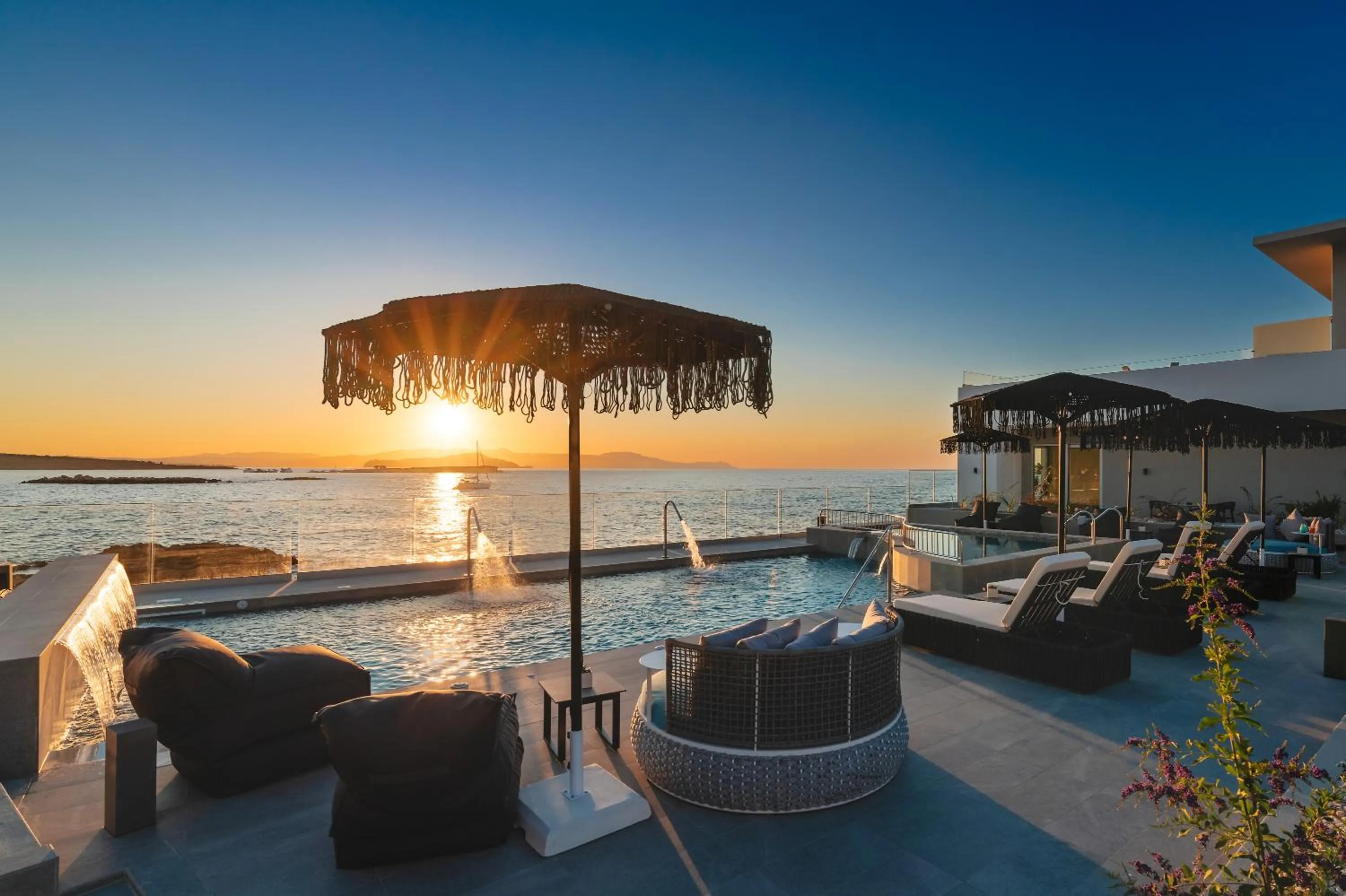 Pool view in Elia Sea Suites