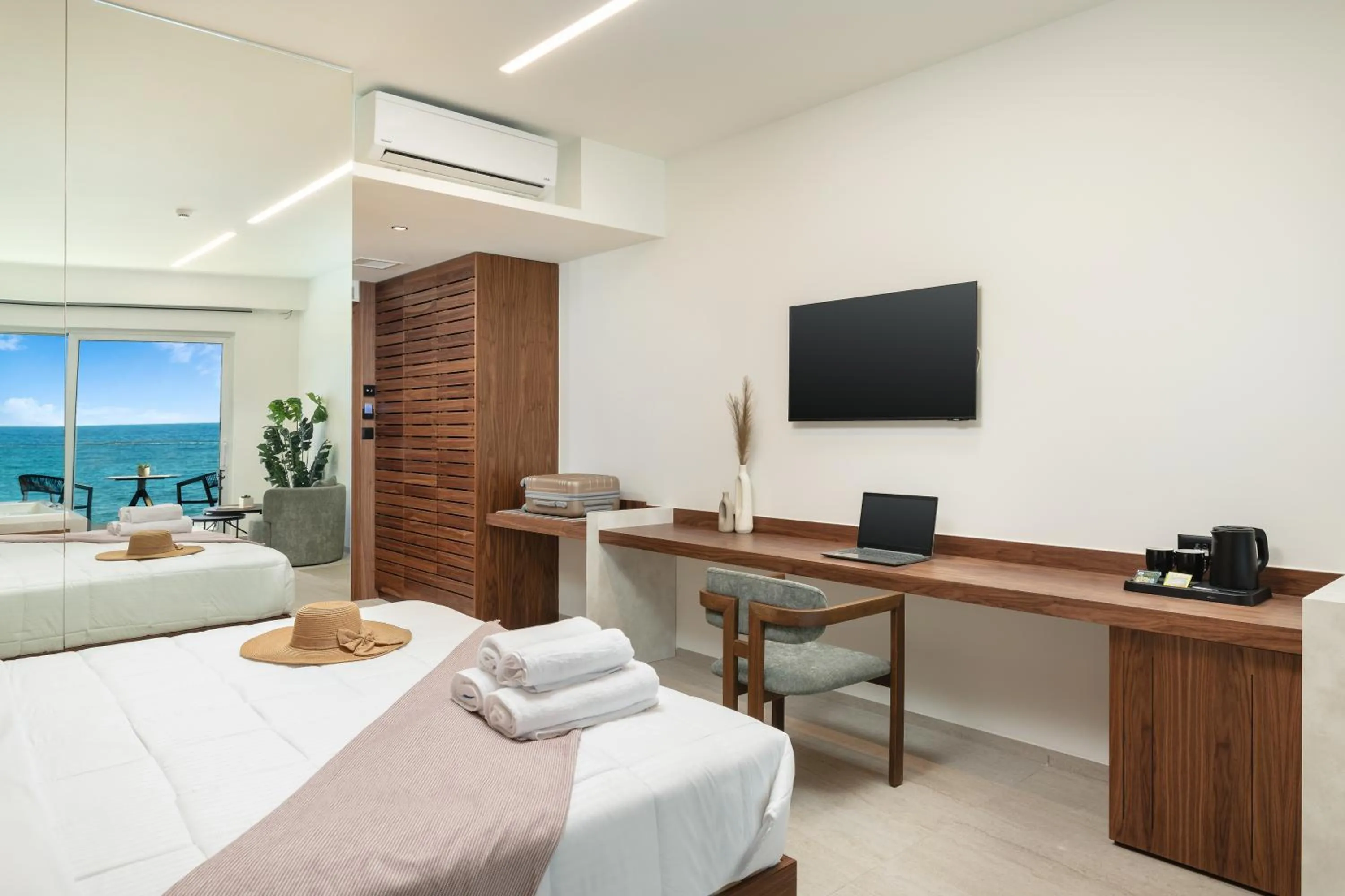 Bed in Elia Sea Suites