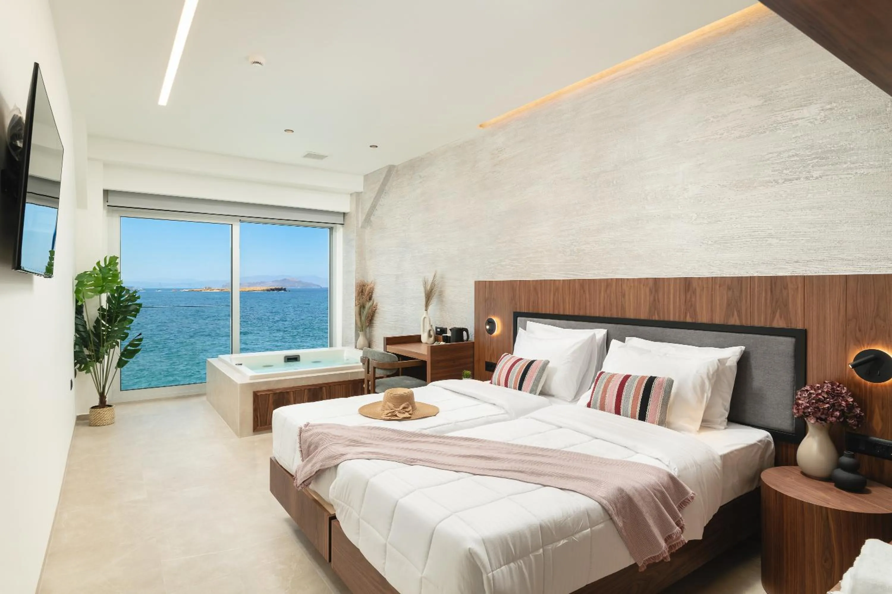 Bed in Elia Sea Suites
