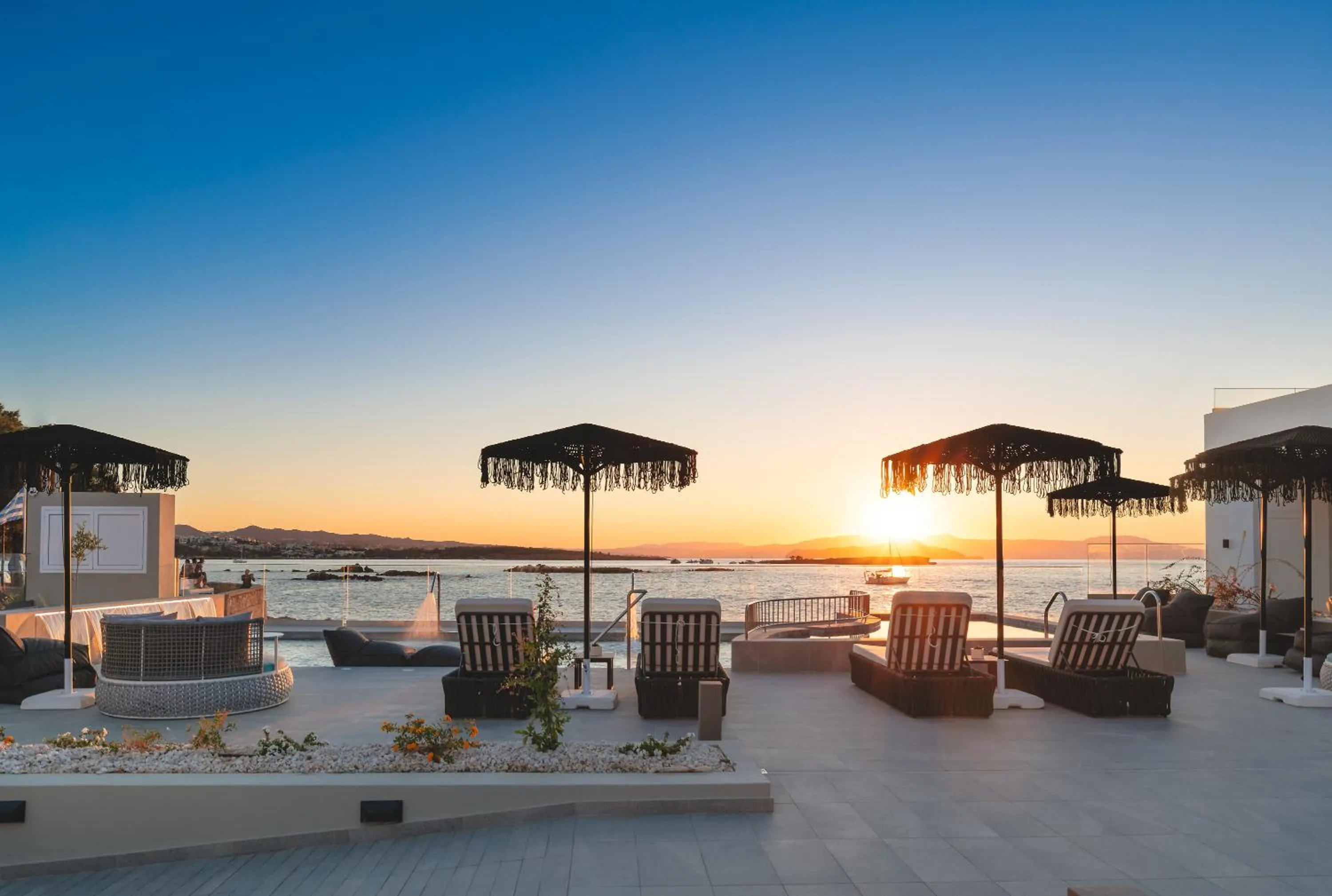 Pool view in Elia Sea Suites