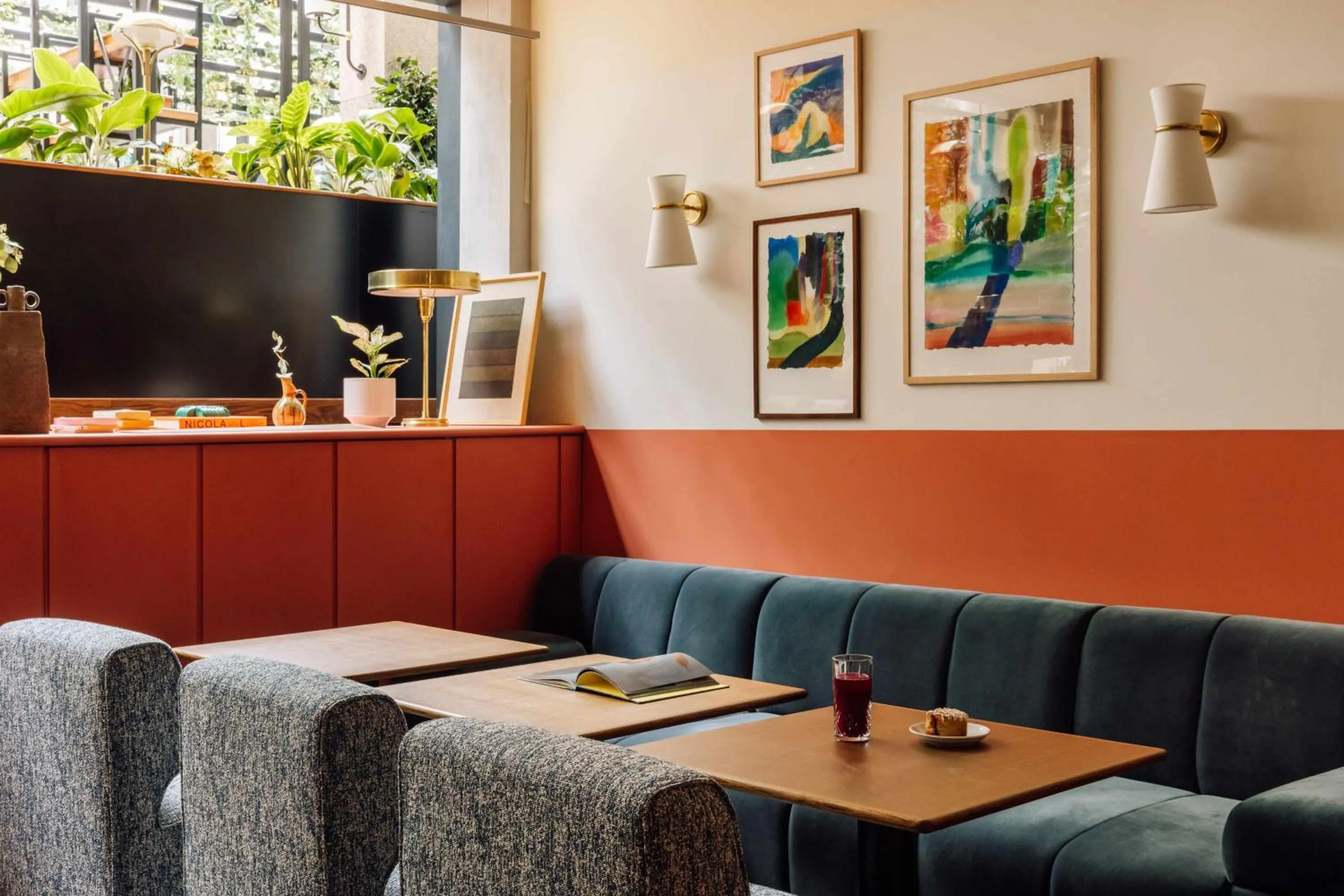 Seating area in Le Jardin de Verre by Locke