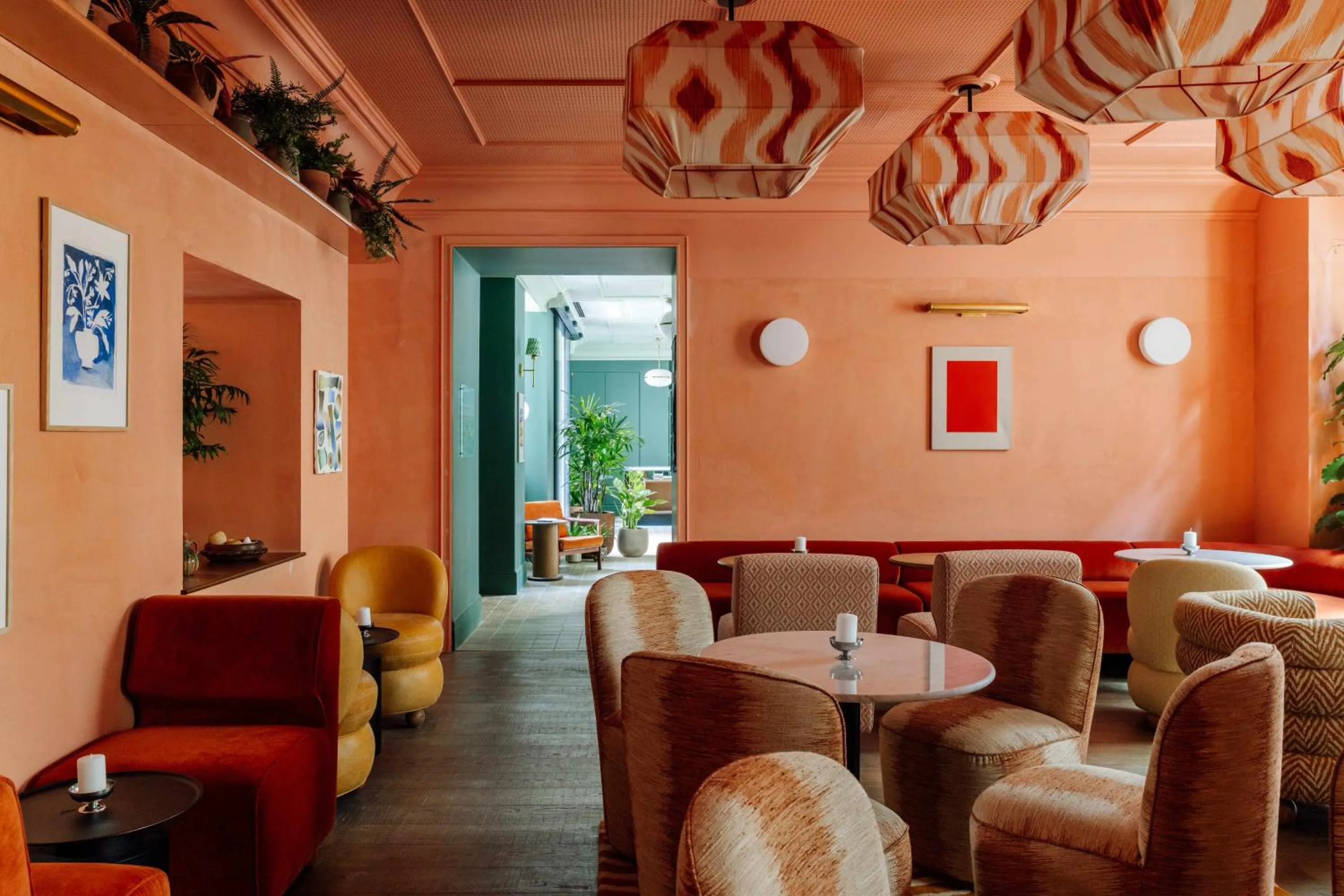 Seating area in Le Jardin de Verre by Locke