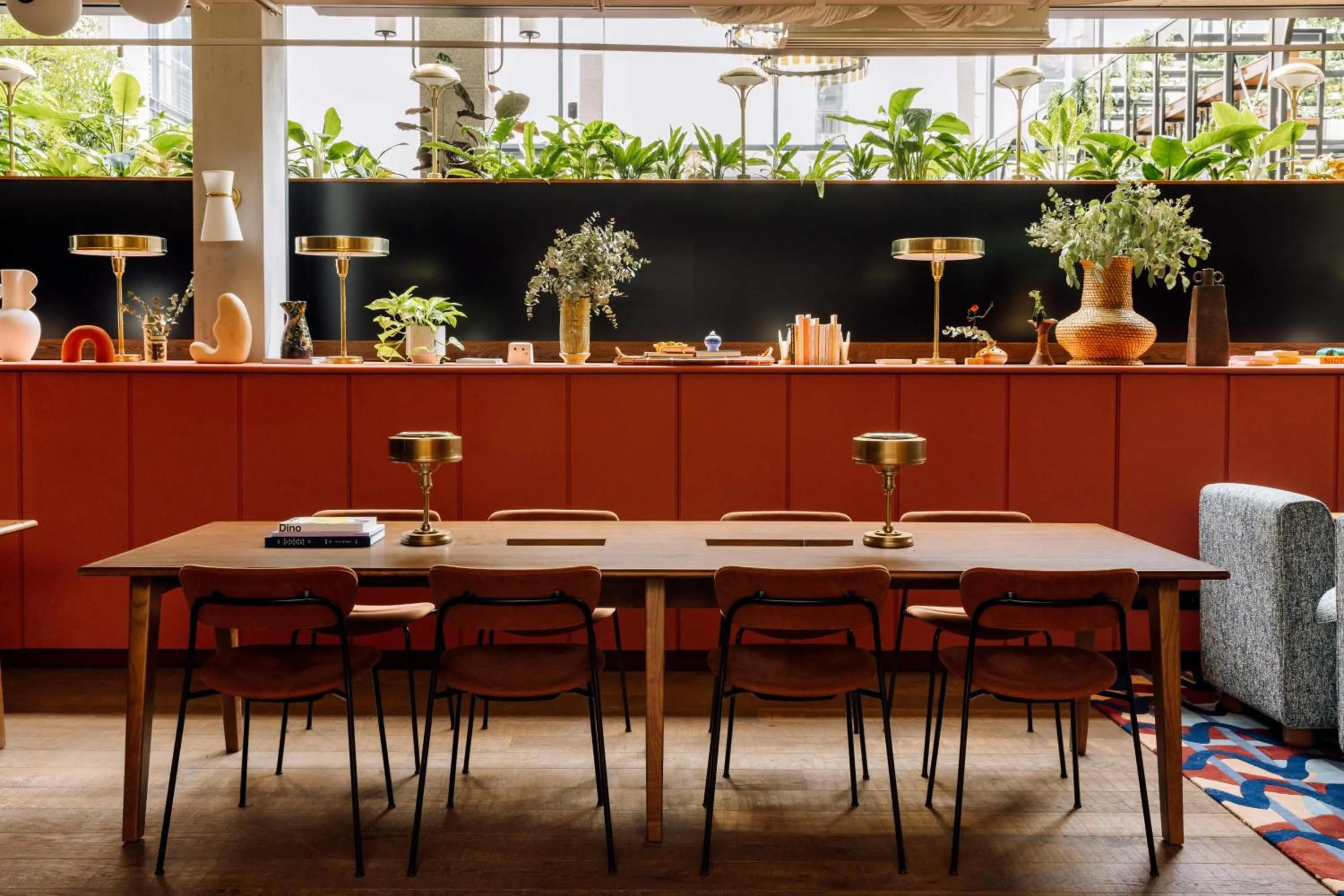 Seating area in Le Jardin de Verre by Locke
