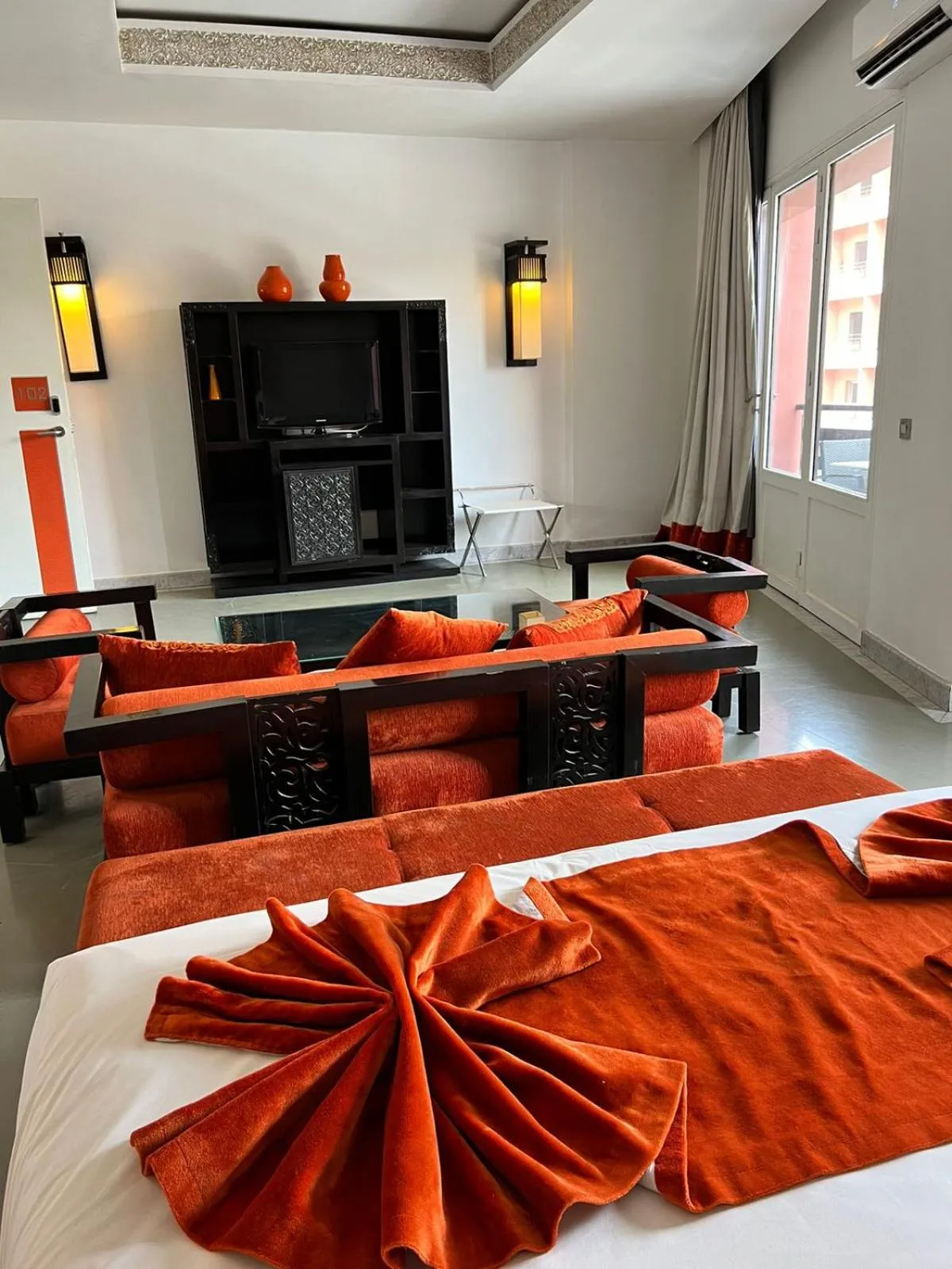 Bed in La Renaissance hôtel Marrakech