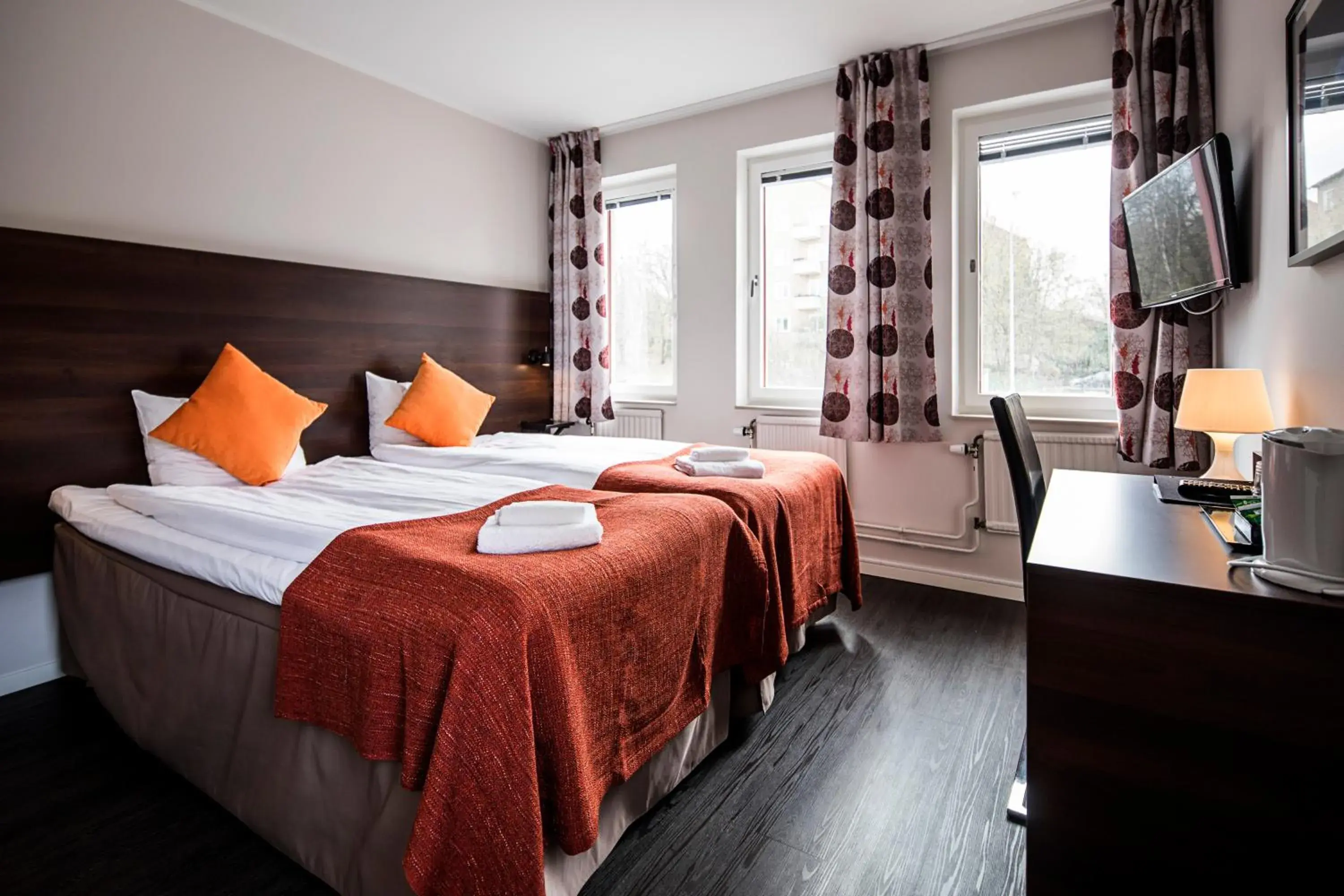 Standard Twin Room in First Hotel Solna Standard Twin Room in First Hotel Solna