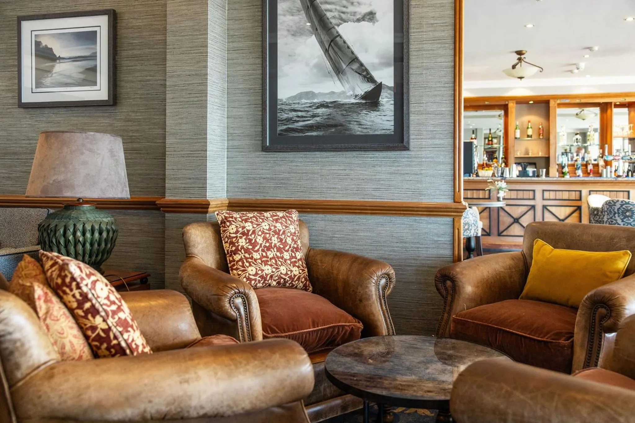 Seating area in Hotel Cristina