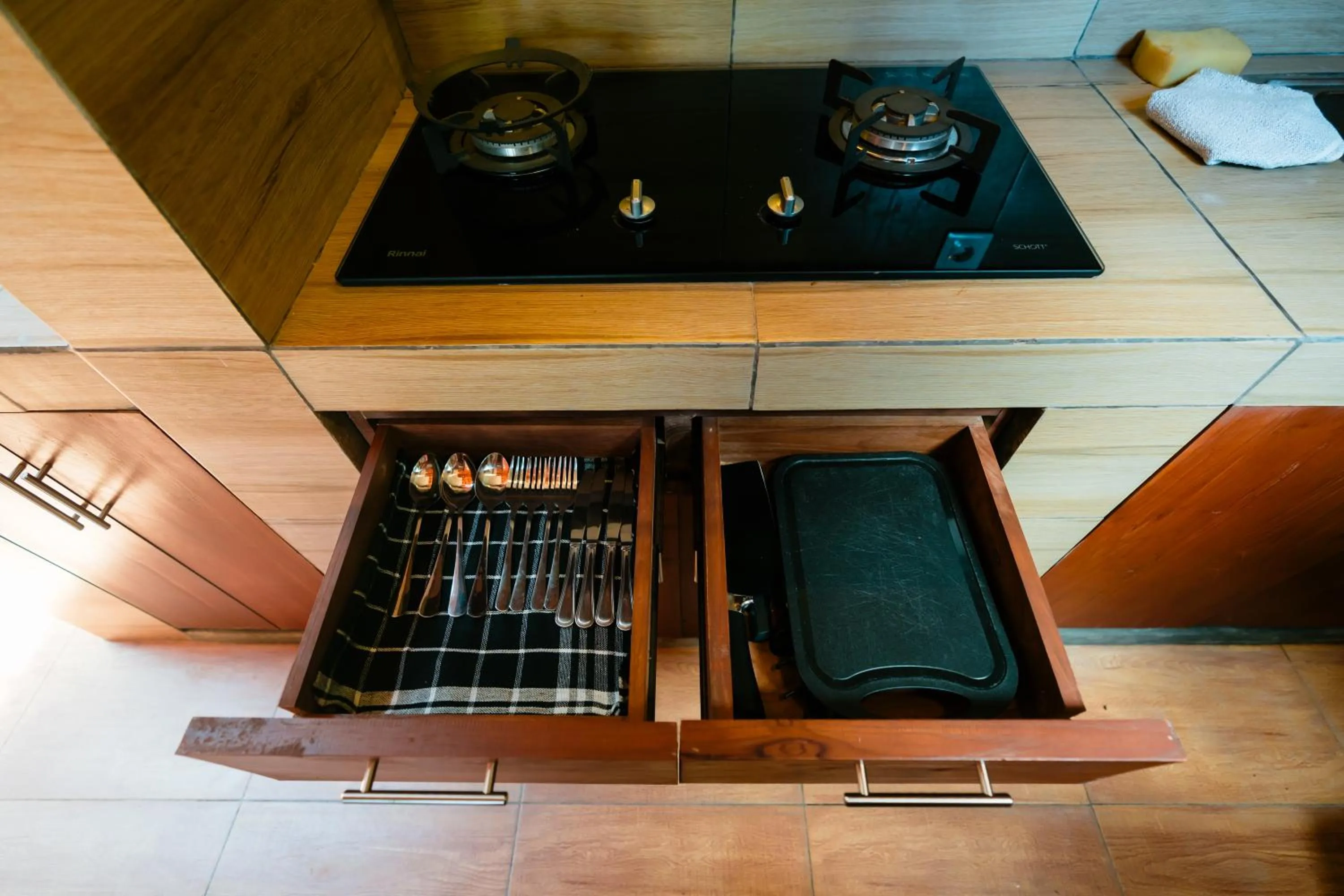 Kitchen or kitchenette in Ngesil Private Joglo & Pool