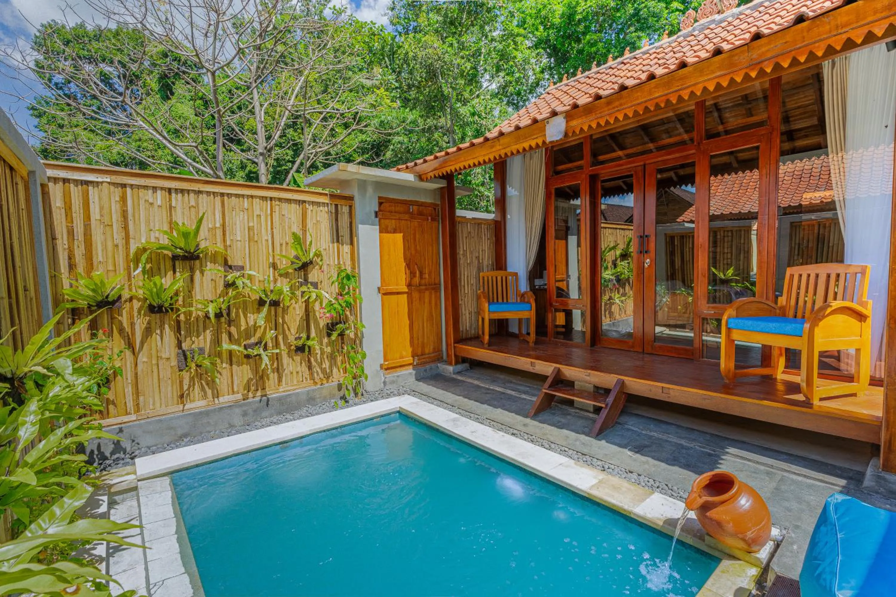 Balcony/Terrace in Ngesil Private Joglo & Pool