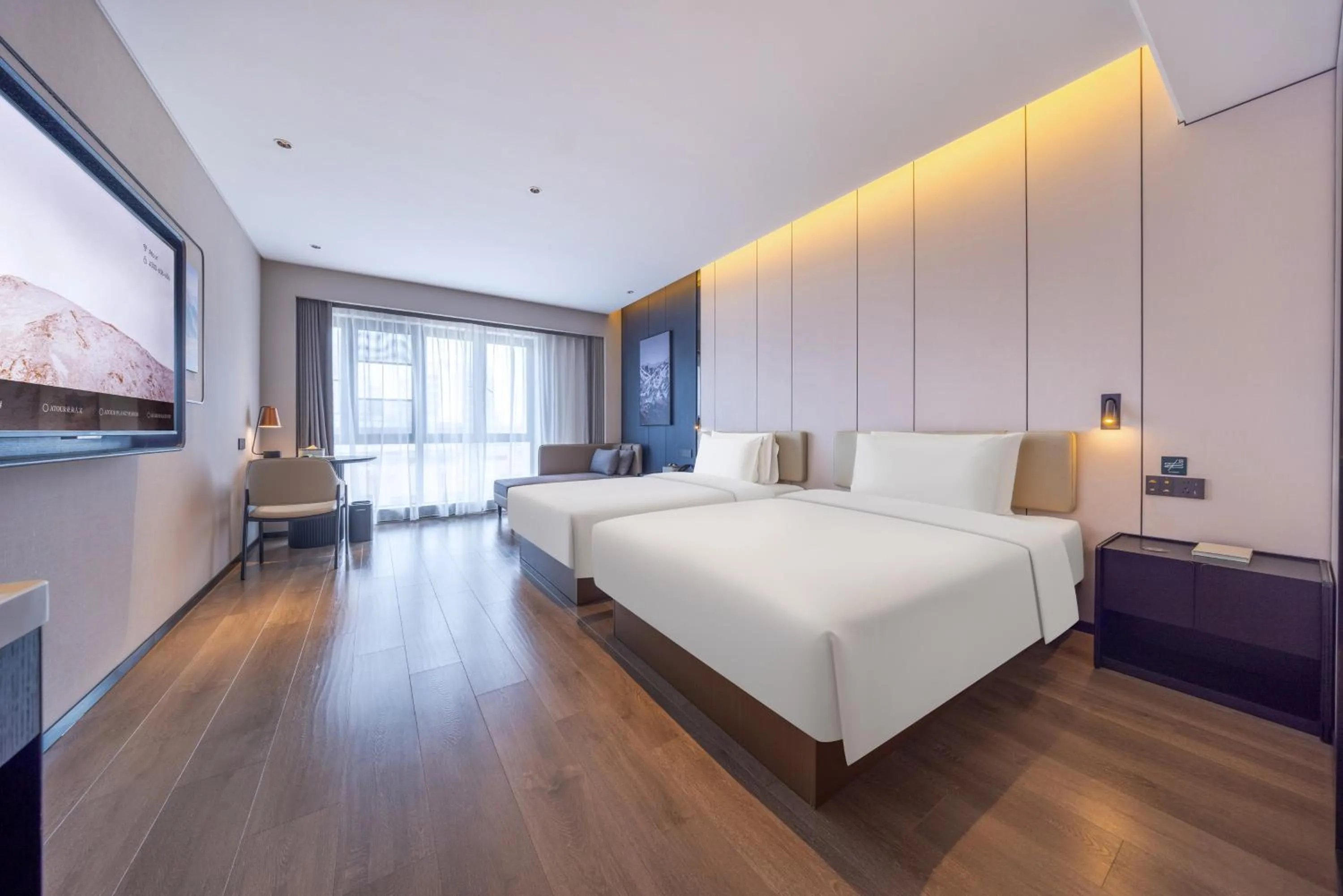 Bed in Atour Hotel Guangzhou Baiyun Station Julong Metro Station