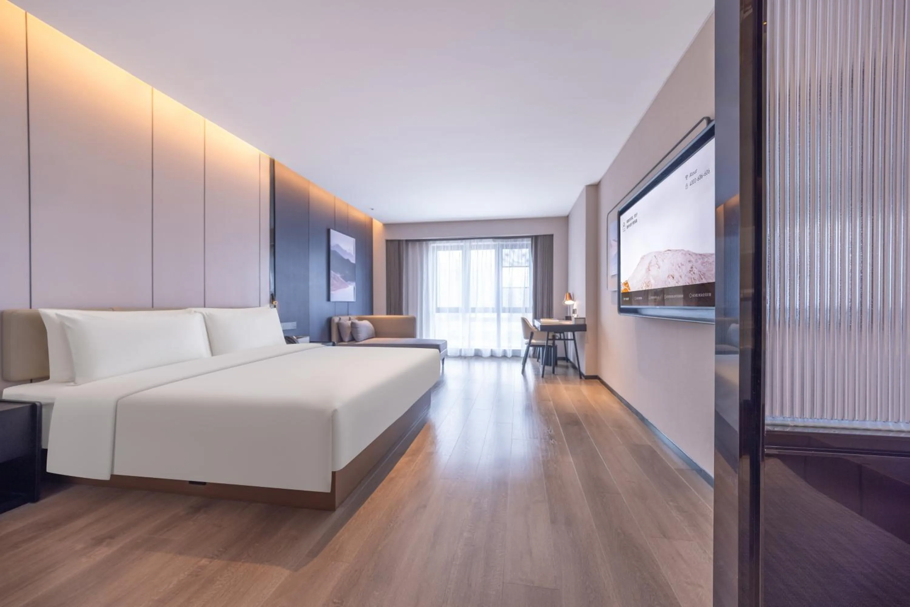 Bed in Atour Hotel Guangzhou Baiyun Station Julong Metro Station