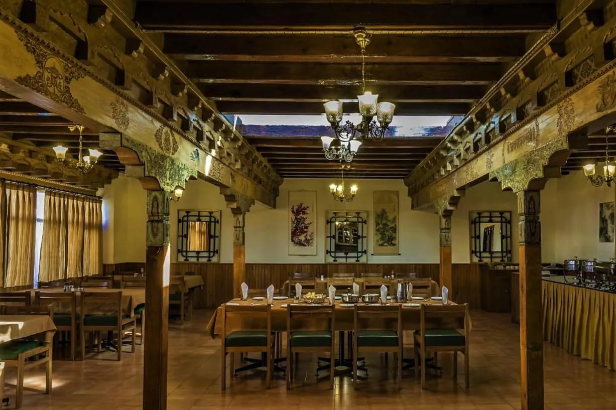 Dining area in Lharimo Hotel Leh - Ladakh
