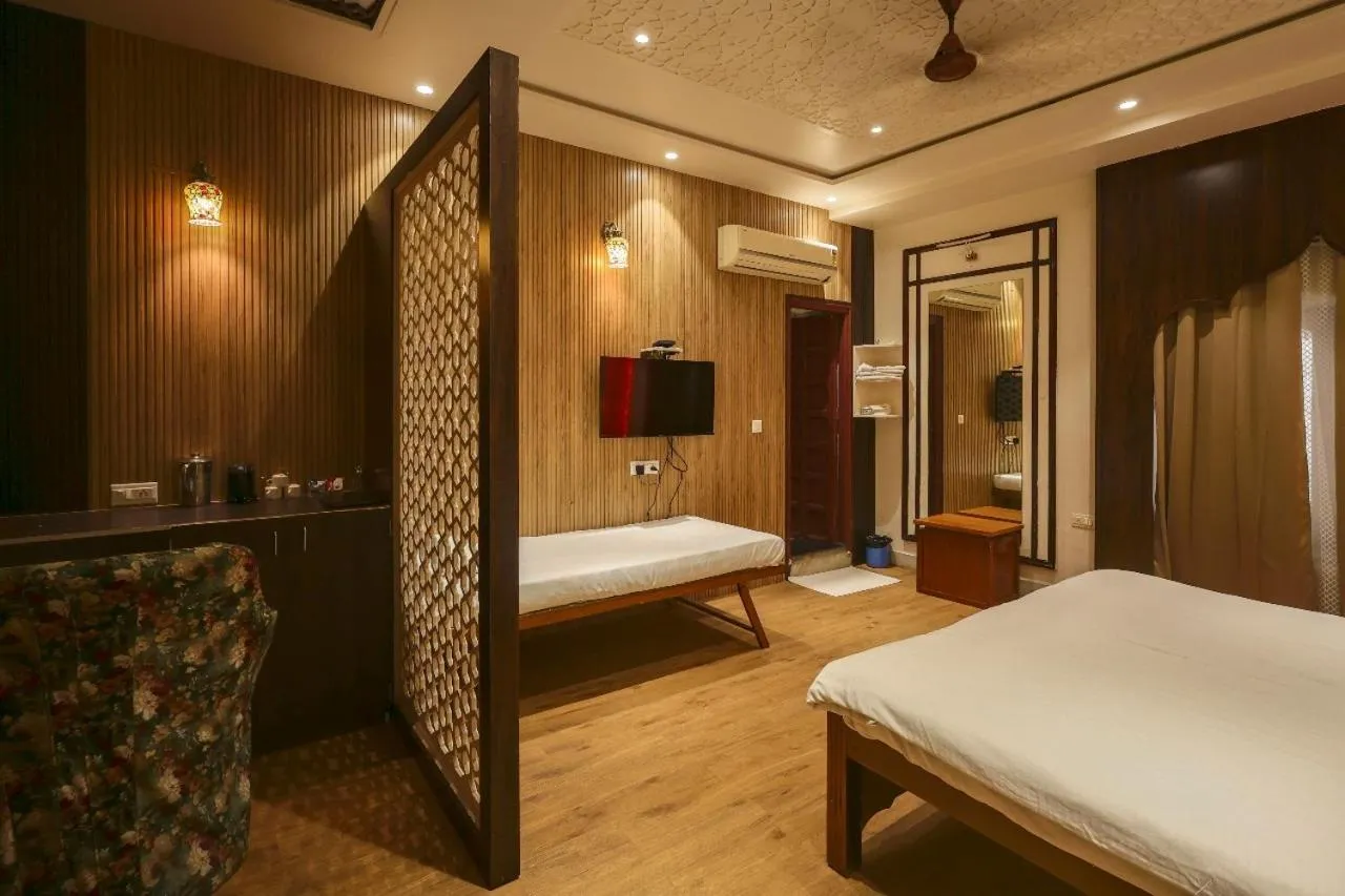 Bedroom, Bed in Heritage Kuchaman Haveli