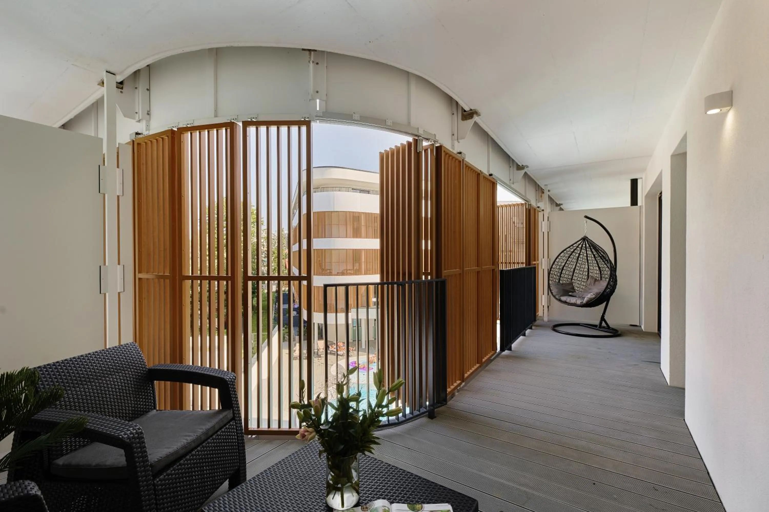 Balcony/Terrace in Resort Baltic Waves Apartments - Pool & Spa