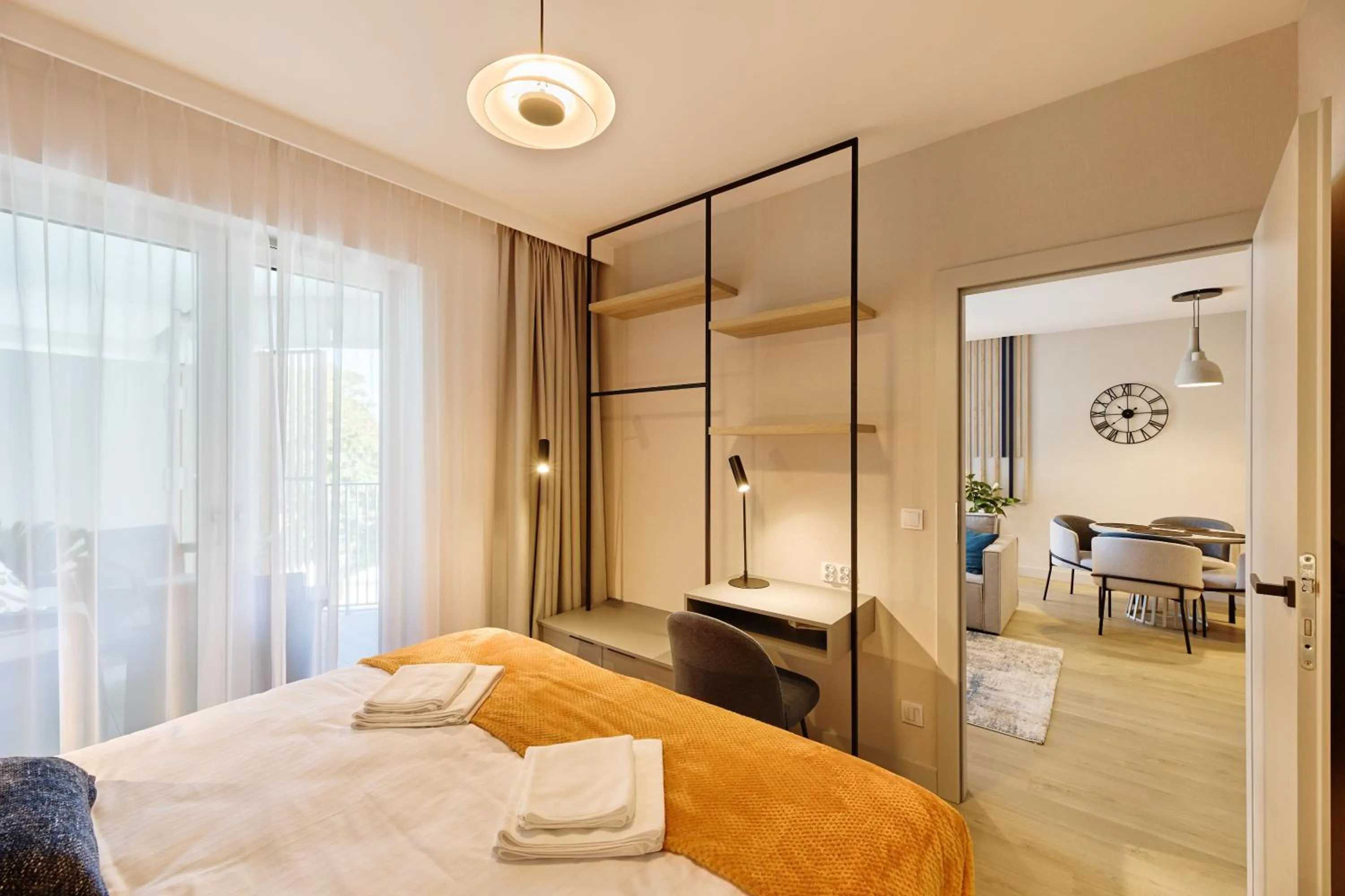 Bed in Resort Baltic Waves Apartments - Pool & Spa