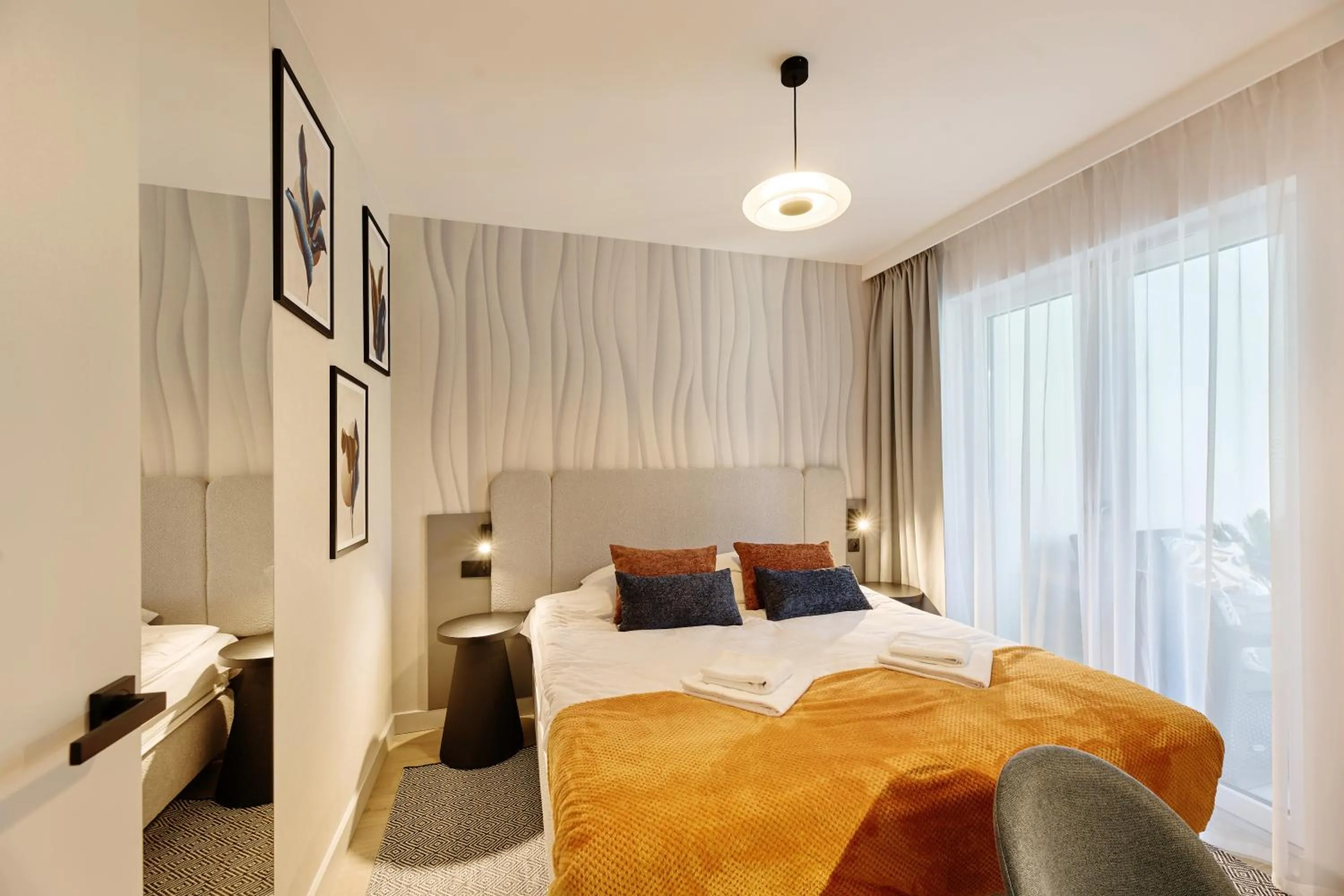 Bed in Resort Baltic Waves Apartments - Pool & Spa