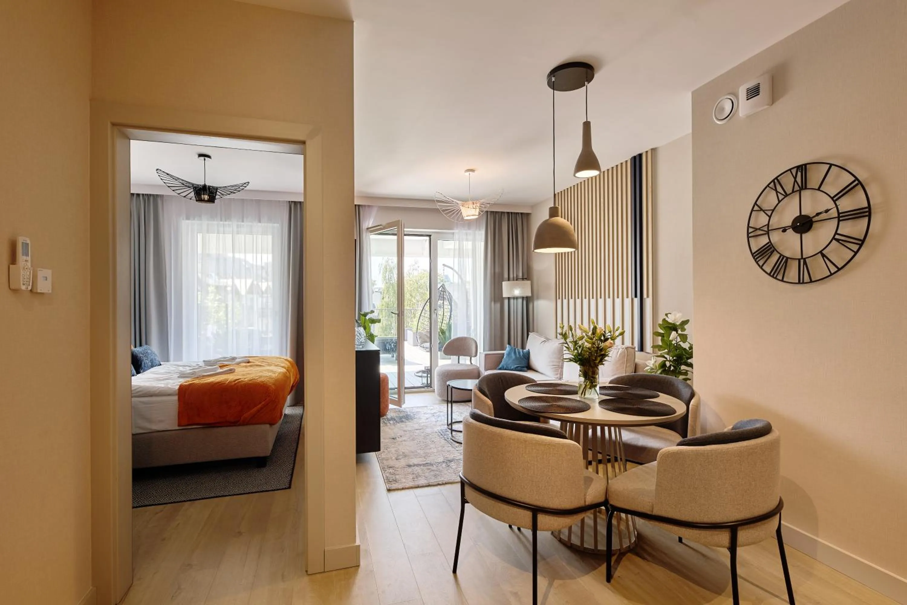 Bed in Resort Baltic Waves Apartments - Pool & Spa