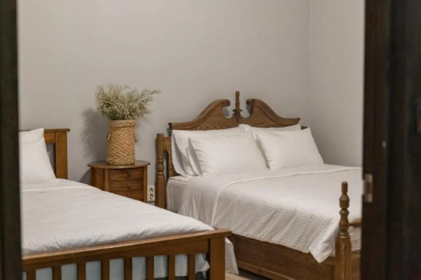 Bed in Yangyang Little Forest Pension