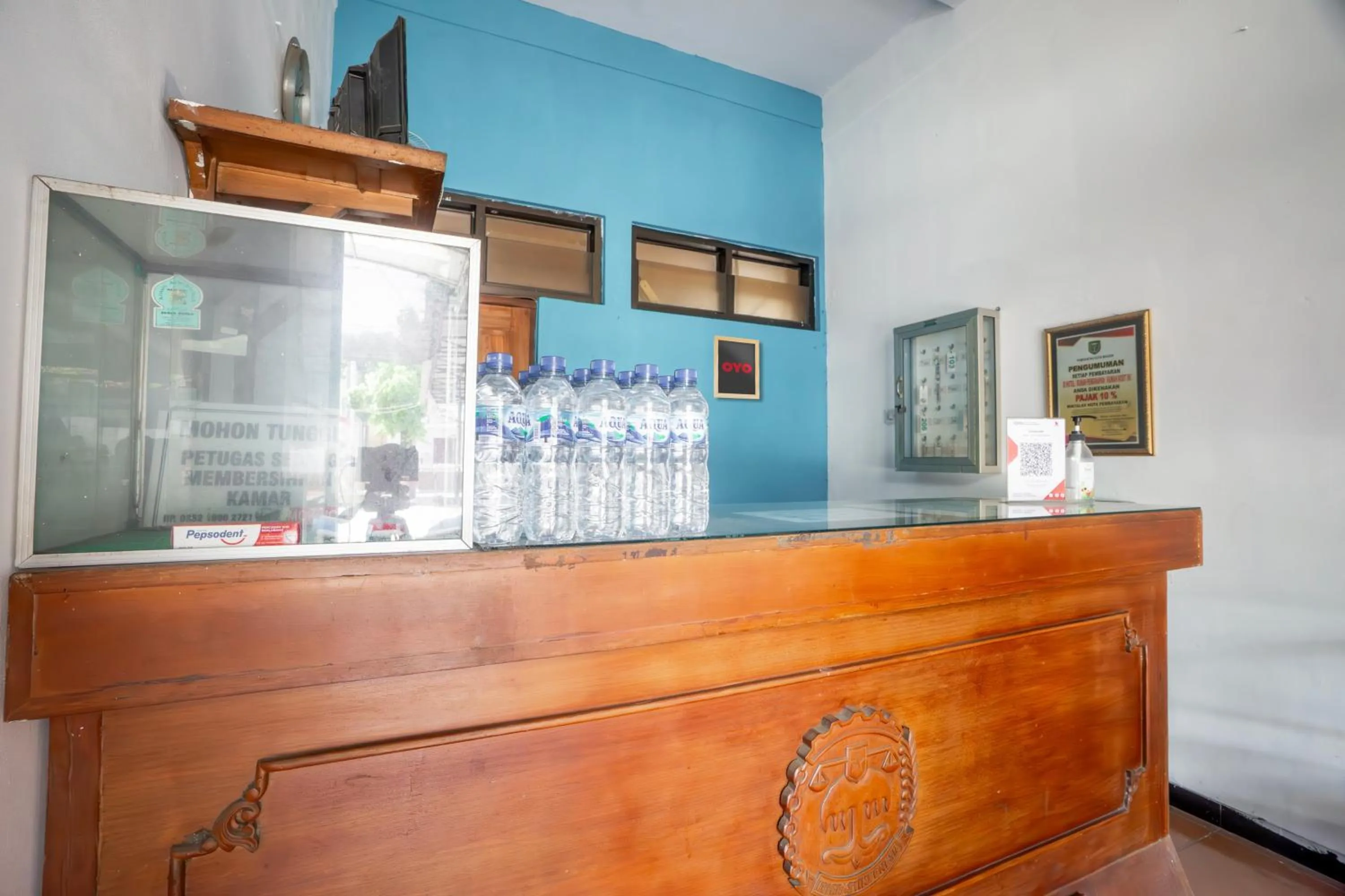 Lobby or reception in Hotel O Central Madiun Near Stasiun Kota Madiun