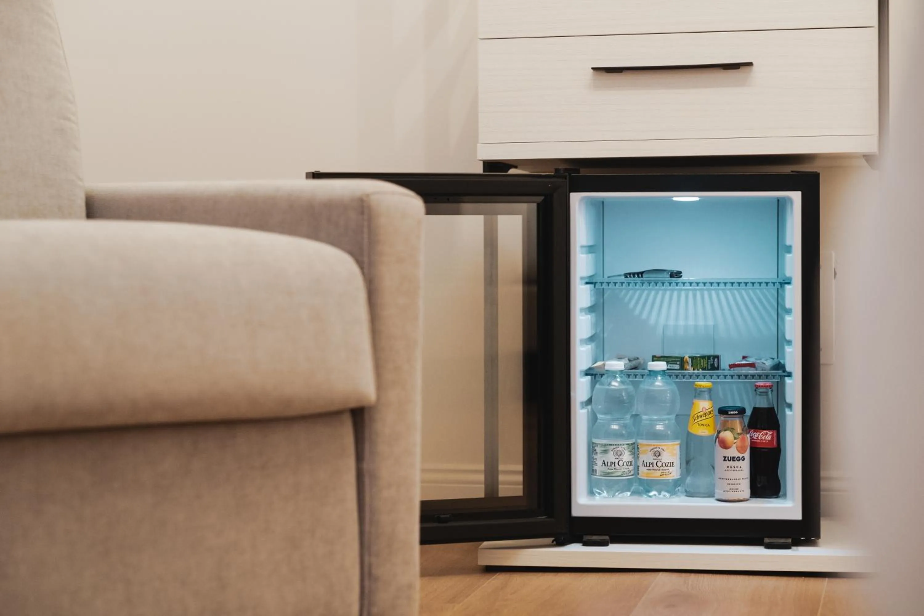 minibar in Carlo Felice Boutique Hotel