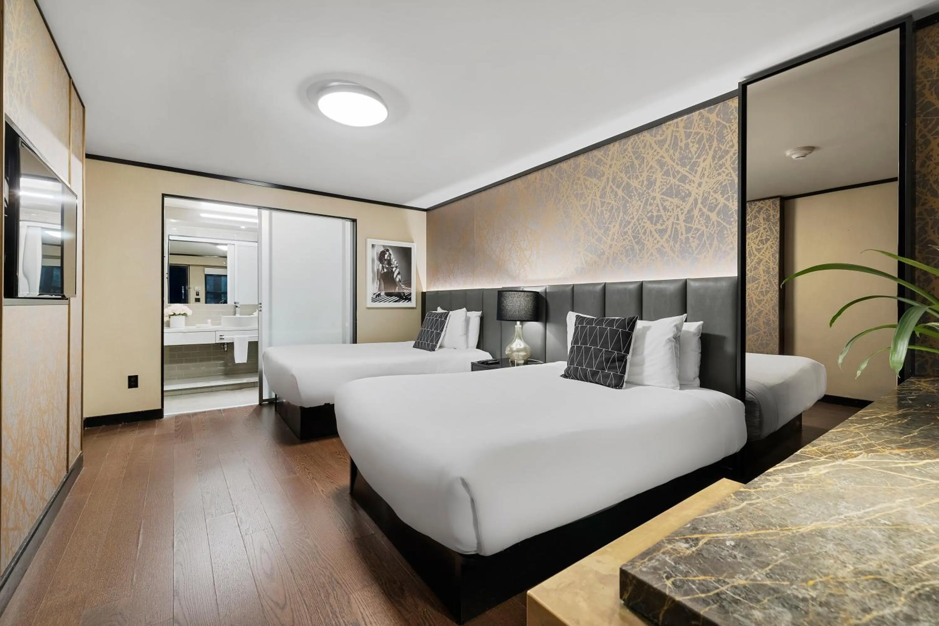 Bed in Hudson Yards Hotel
