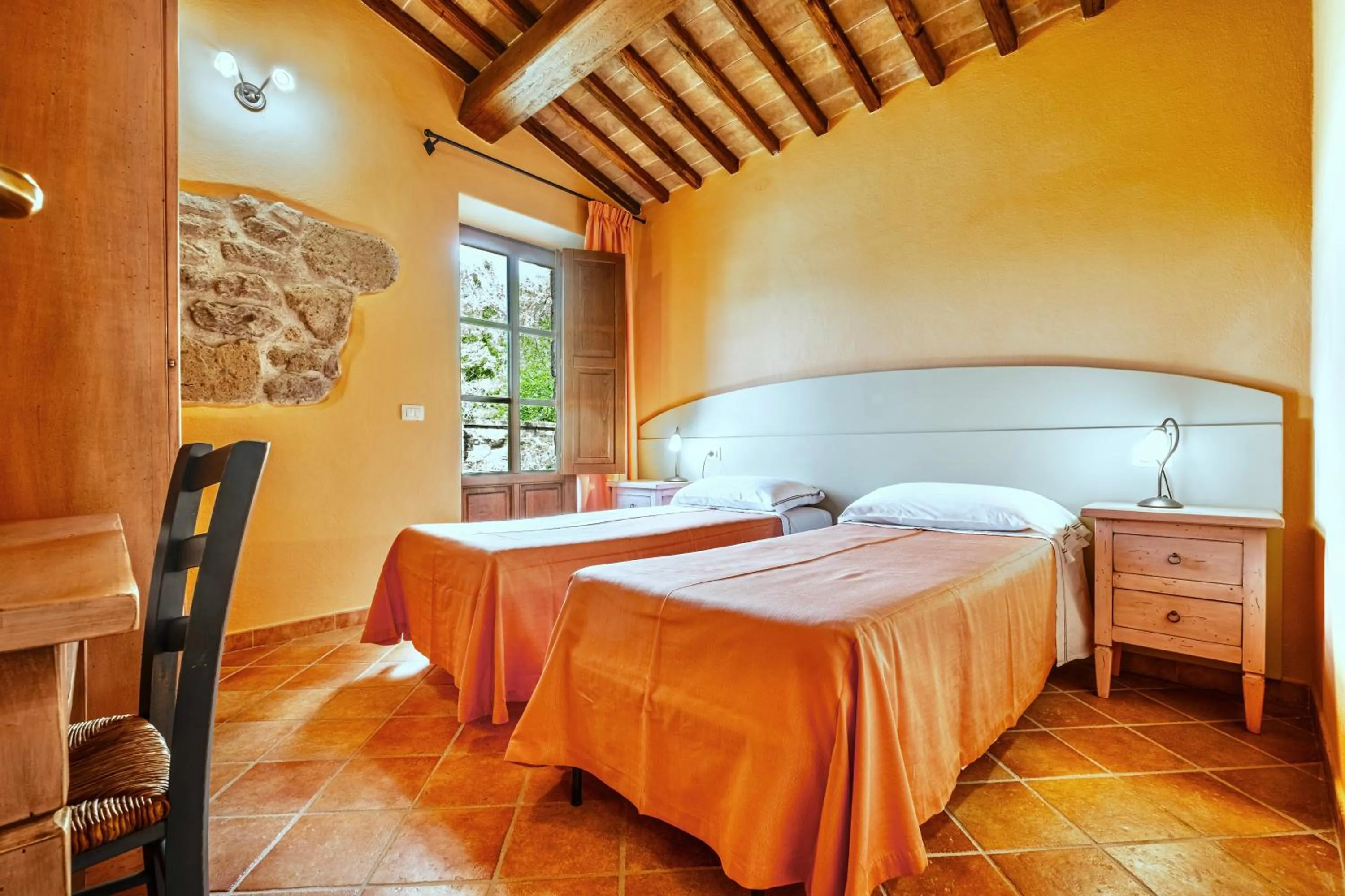 Bedroom, Bed in Residence with swimming-pool and thermal pools in Sorano