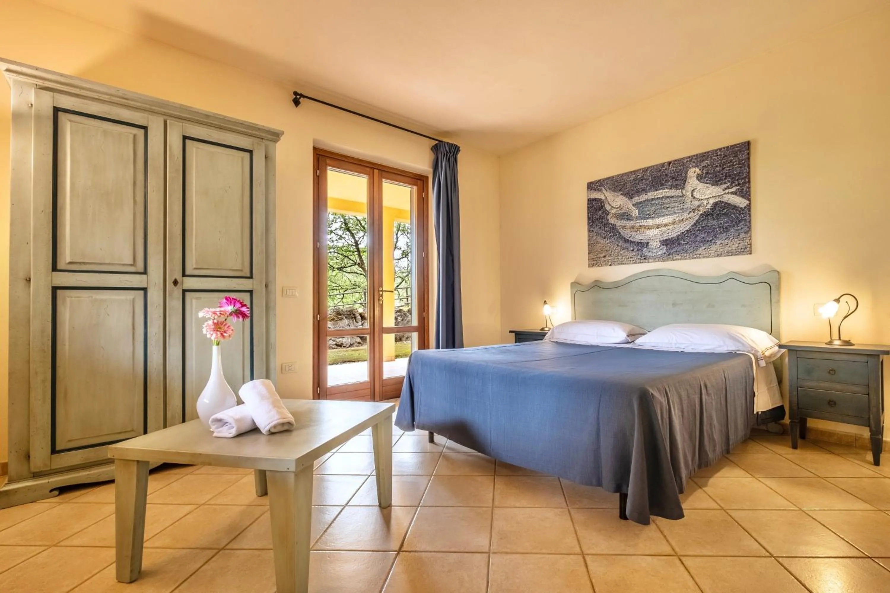 Bedroom, Bed in Residence with swimming-pool and thermal pools in Sorano