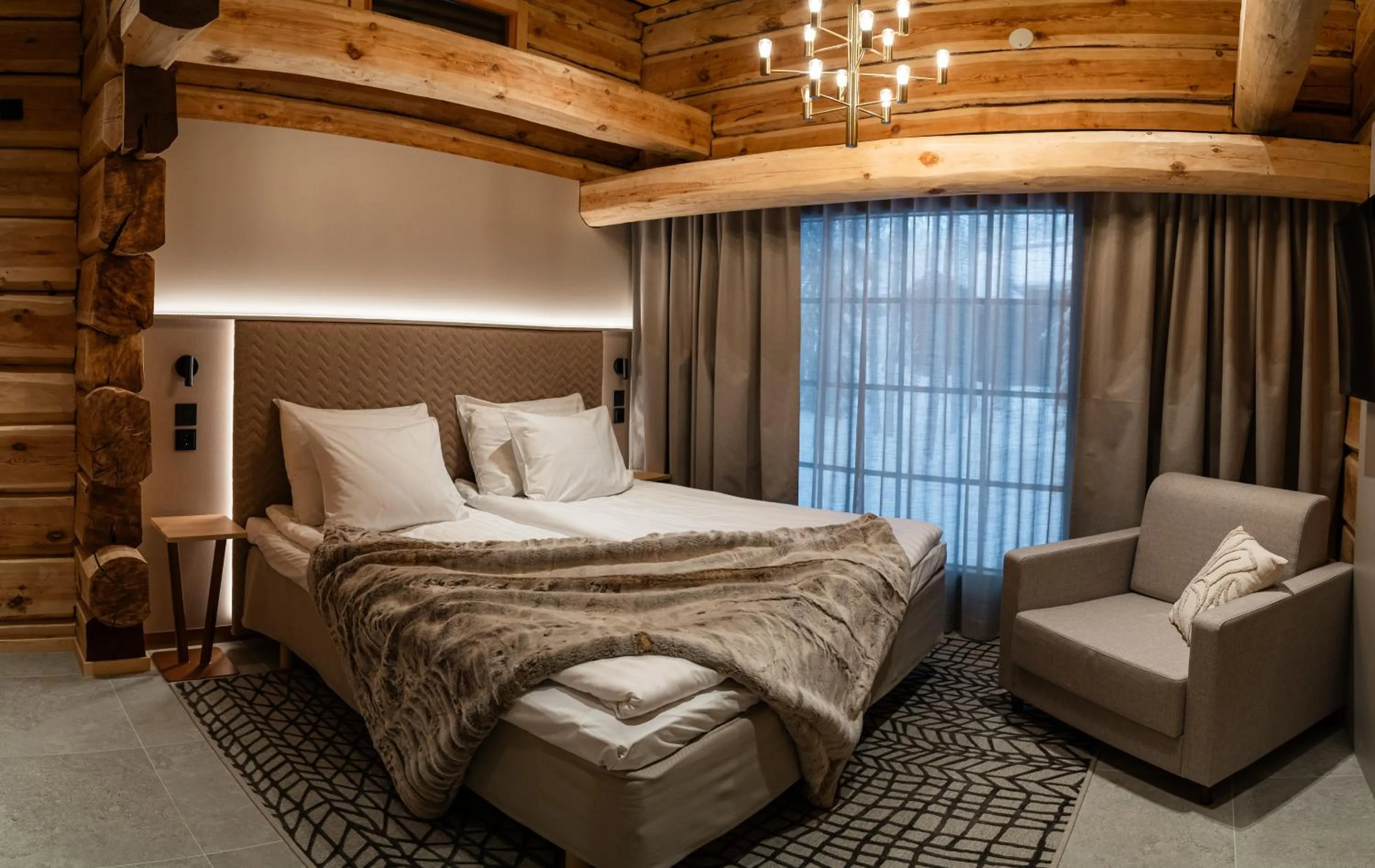 Bedroom, Bed in Vaattunki Wilderness Resort