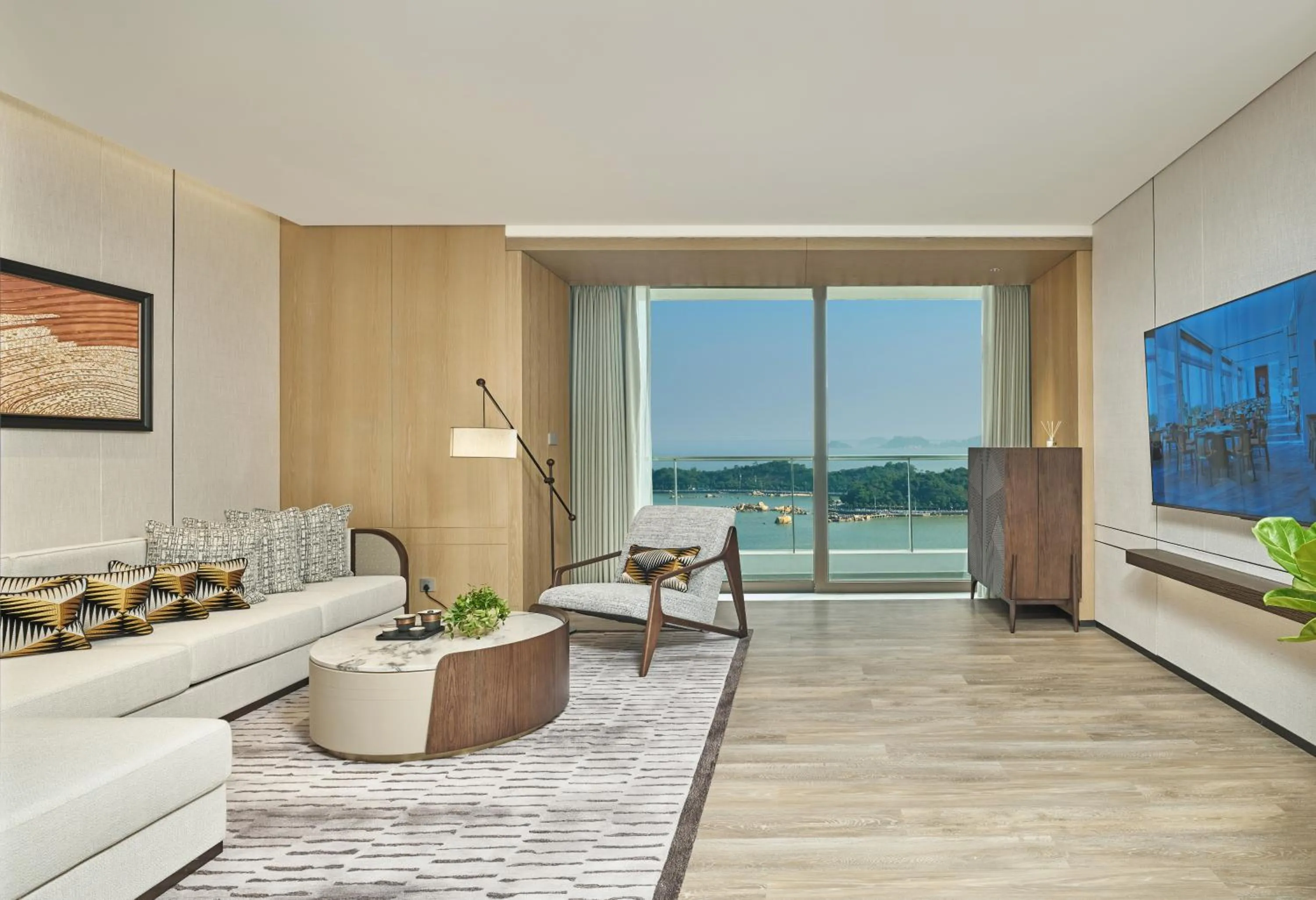 Living room in Grand Ocean View Hotel Zhuhai