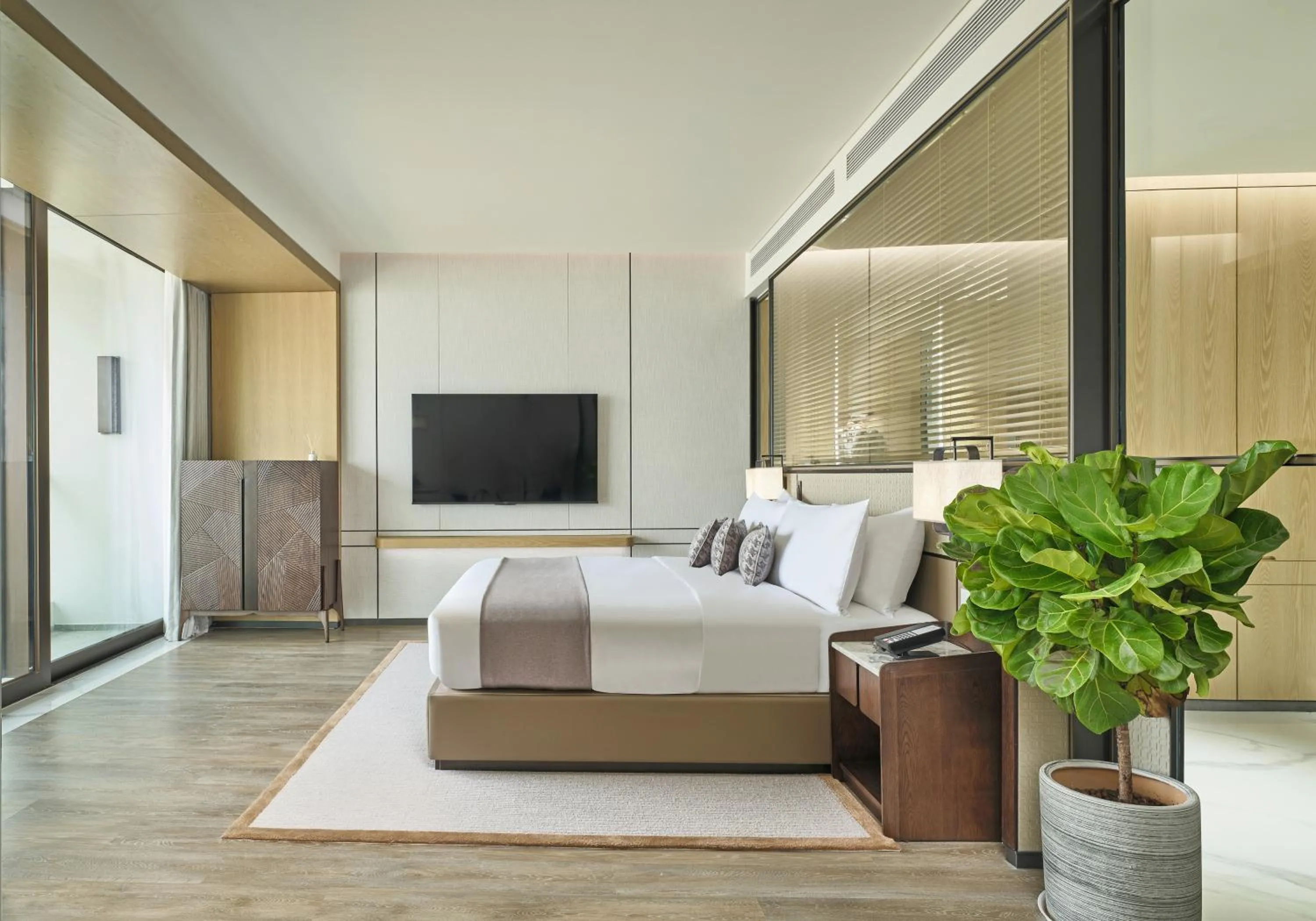 Bed in Grand Ocean View Hotel Zhuhai