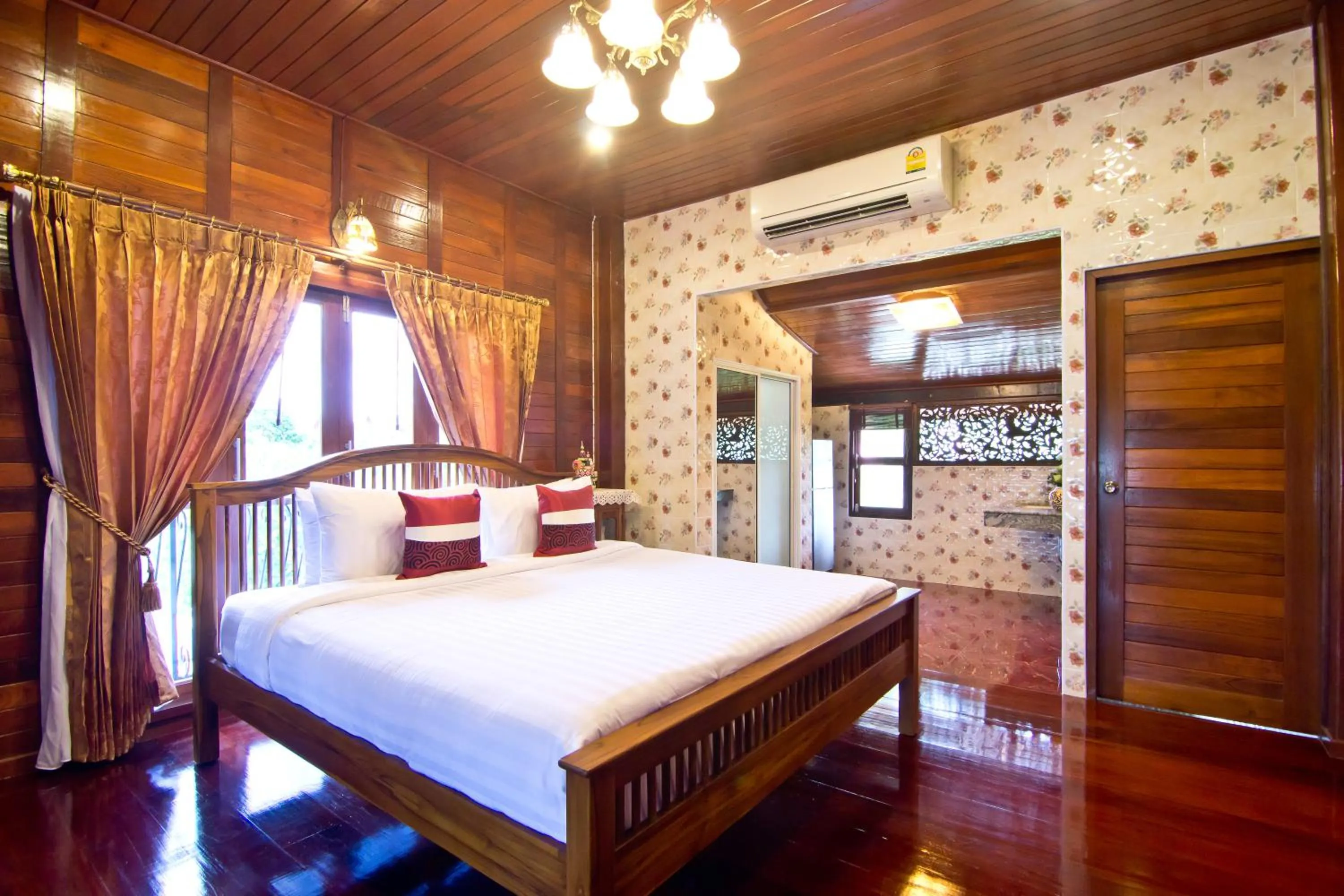 Bed in Bueng Bua Thong Resort