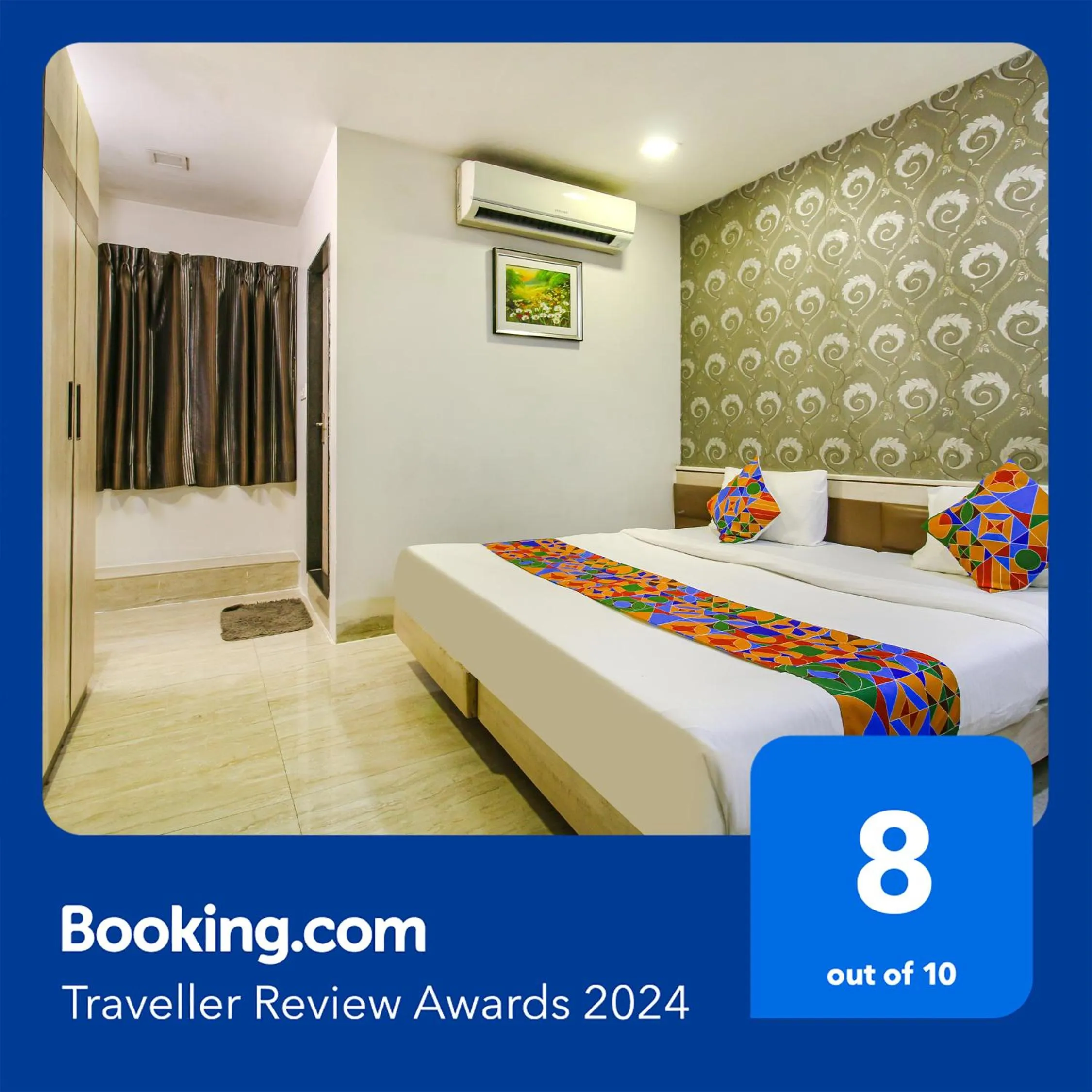 Bed in FabHotel Smriti Star