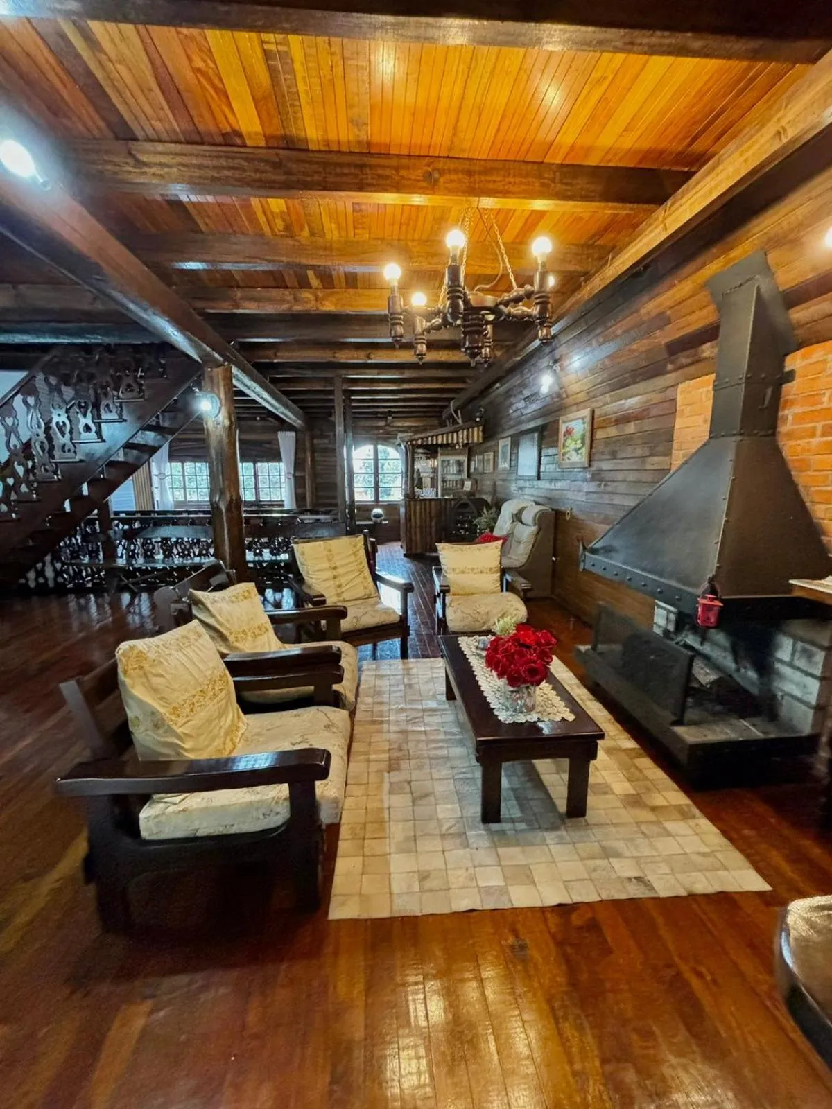 Lobby or reception in Chalé das Neves