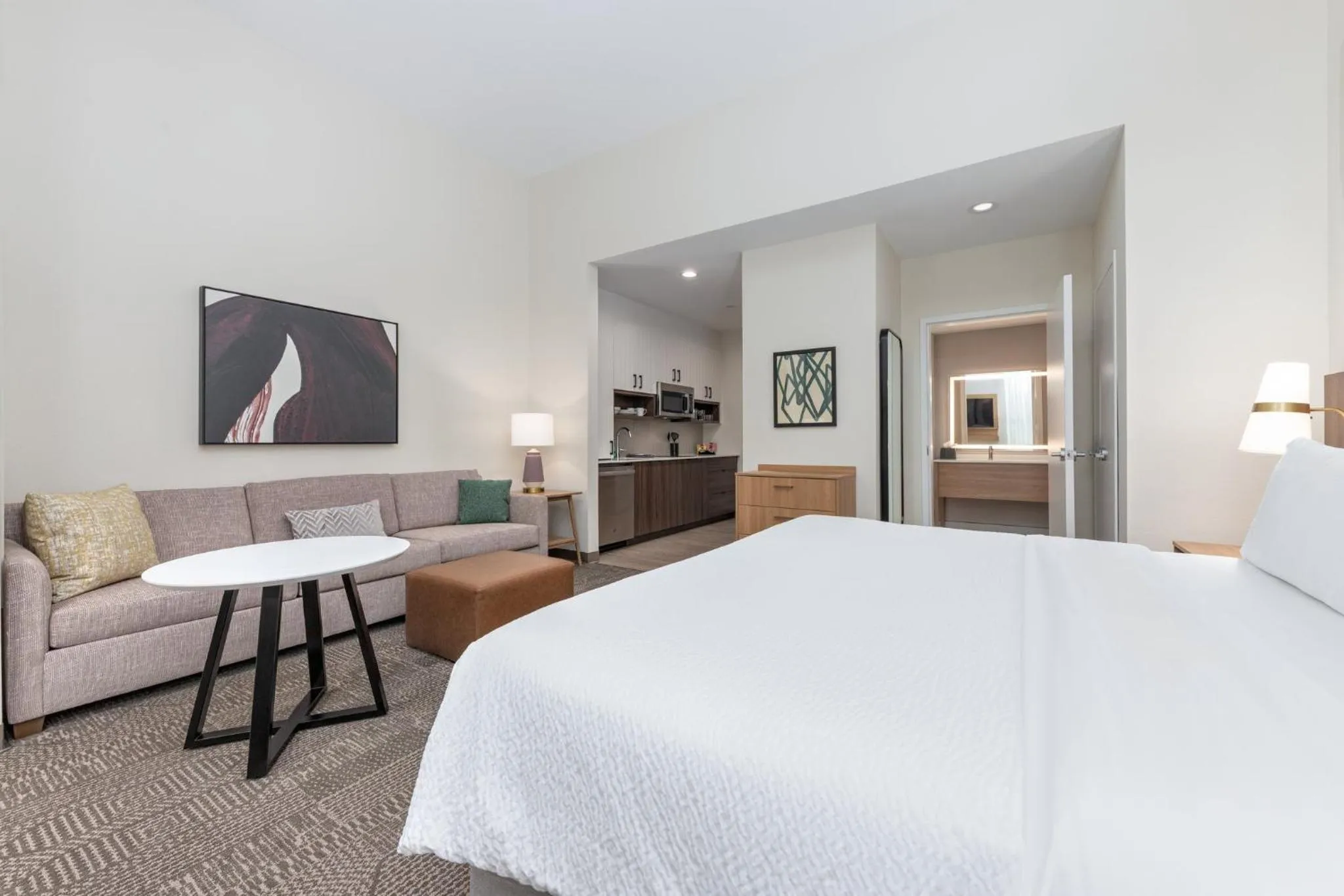 Photo of the whole room, Bed in Staybridge Suites Port Arthur - by IHG