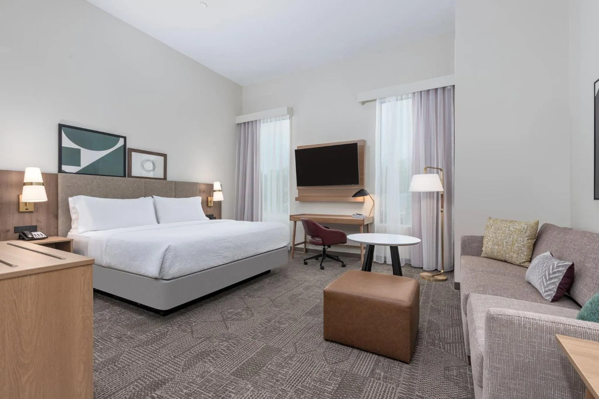 Photo of the whole room, Bed in Staybridge Suites Port Arthur - by IHG