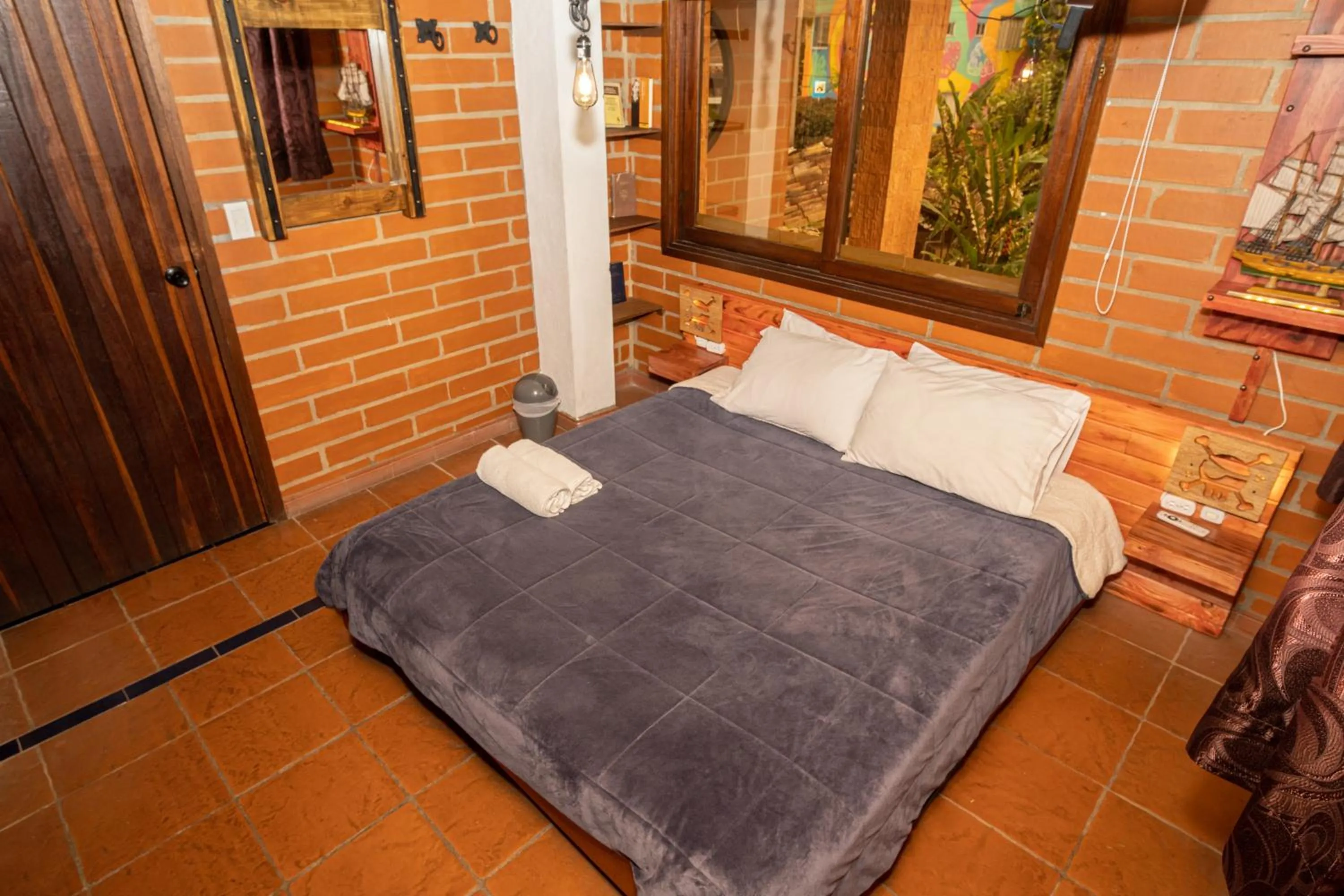Bed in Hotel Spa Bliss Guatape