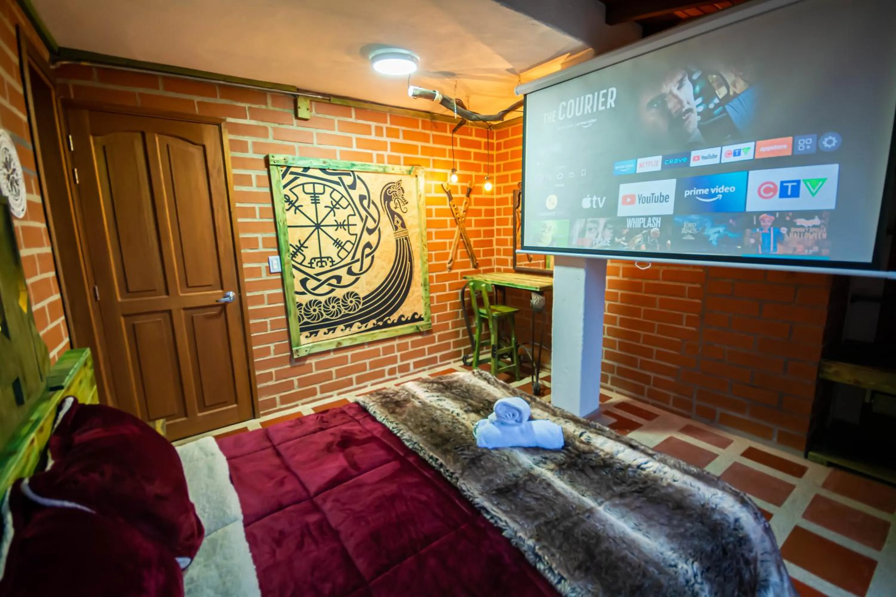 Bed in Hotel Spa Bliss Guatape