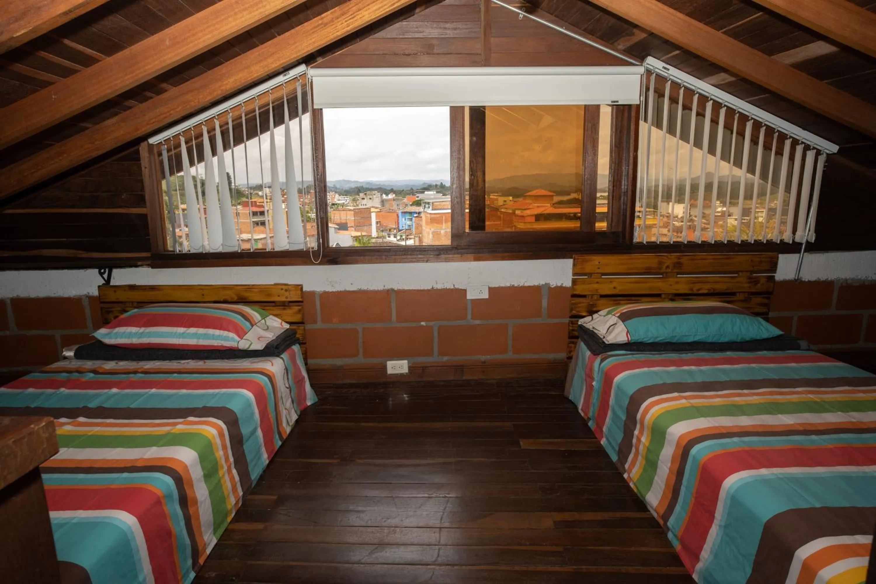 Bed in Hotel Spa Bliss Guatape