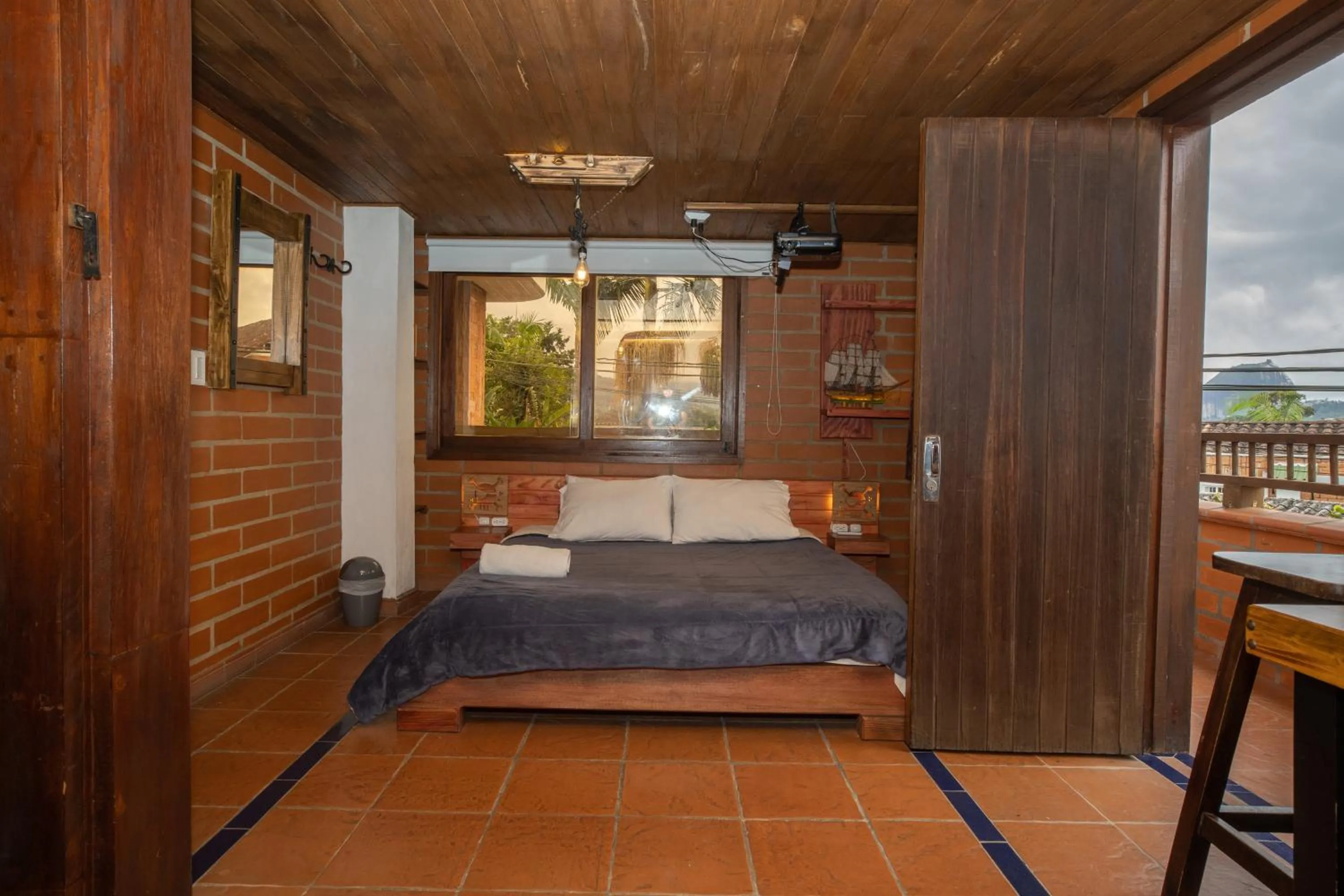 Bed in Hotel Spa Bliss Guatape