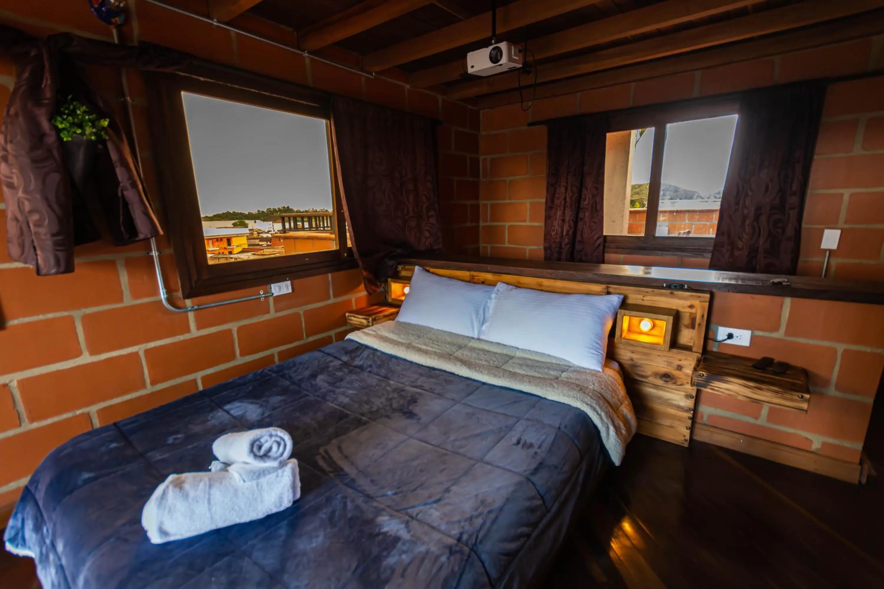 Bed in Hotel Spa Bliss Guatape