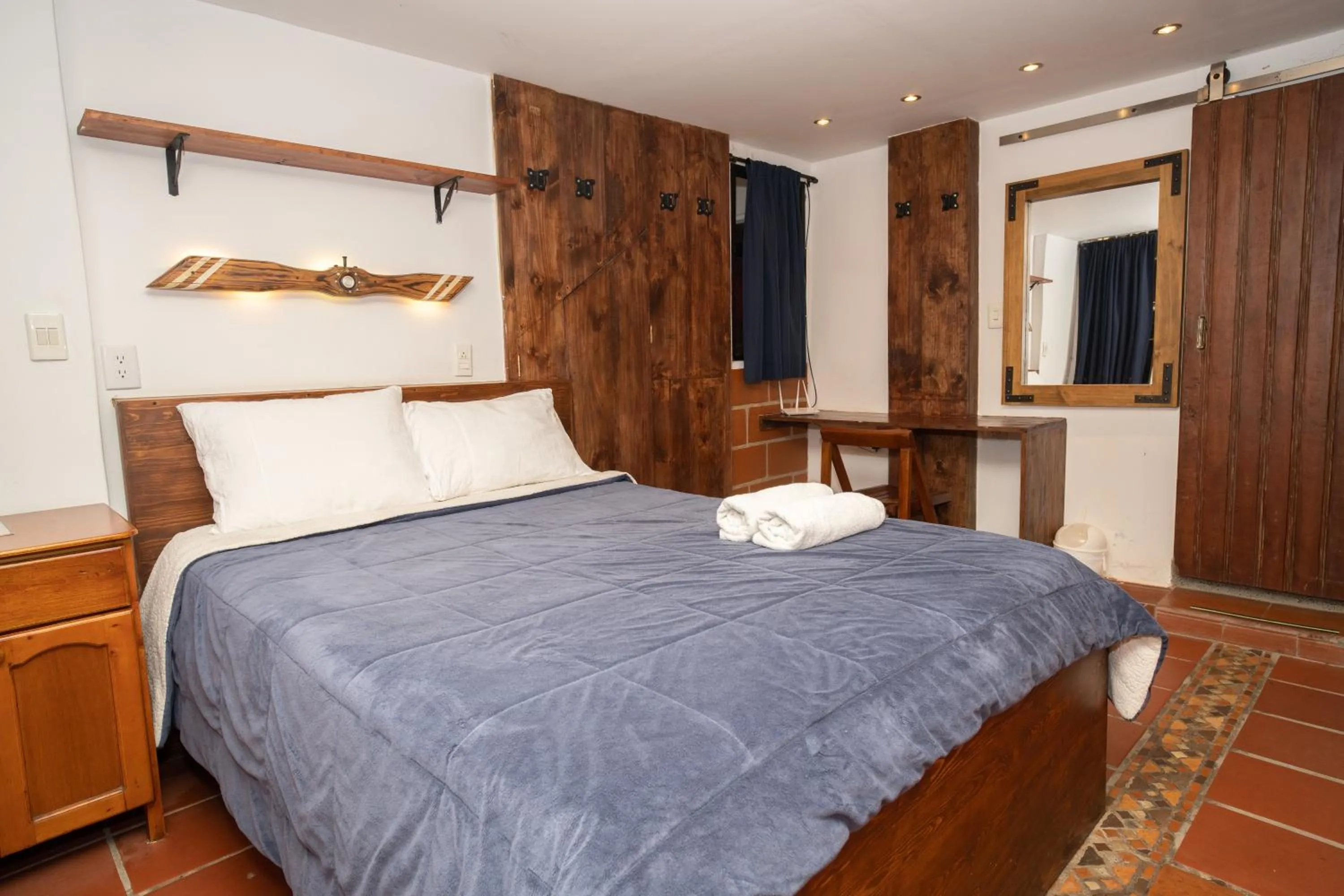 Bed in Hotel Spa Bliss Guatape