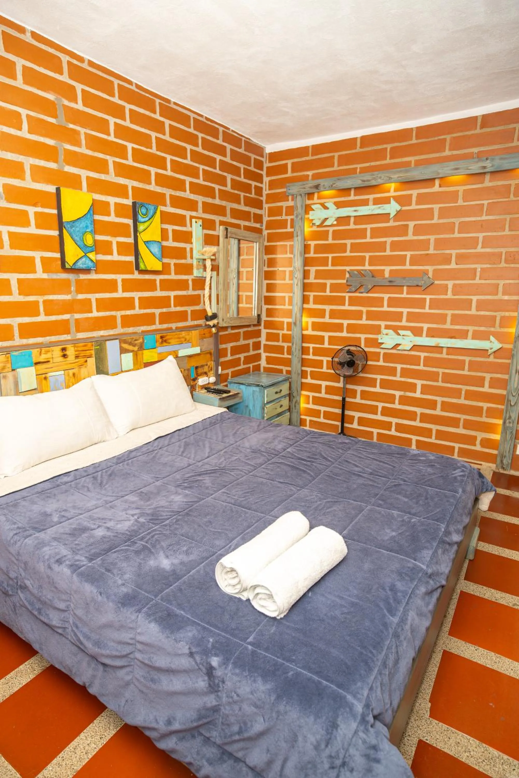 Bed in Hotel Spa Bliss Guatape