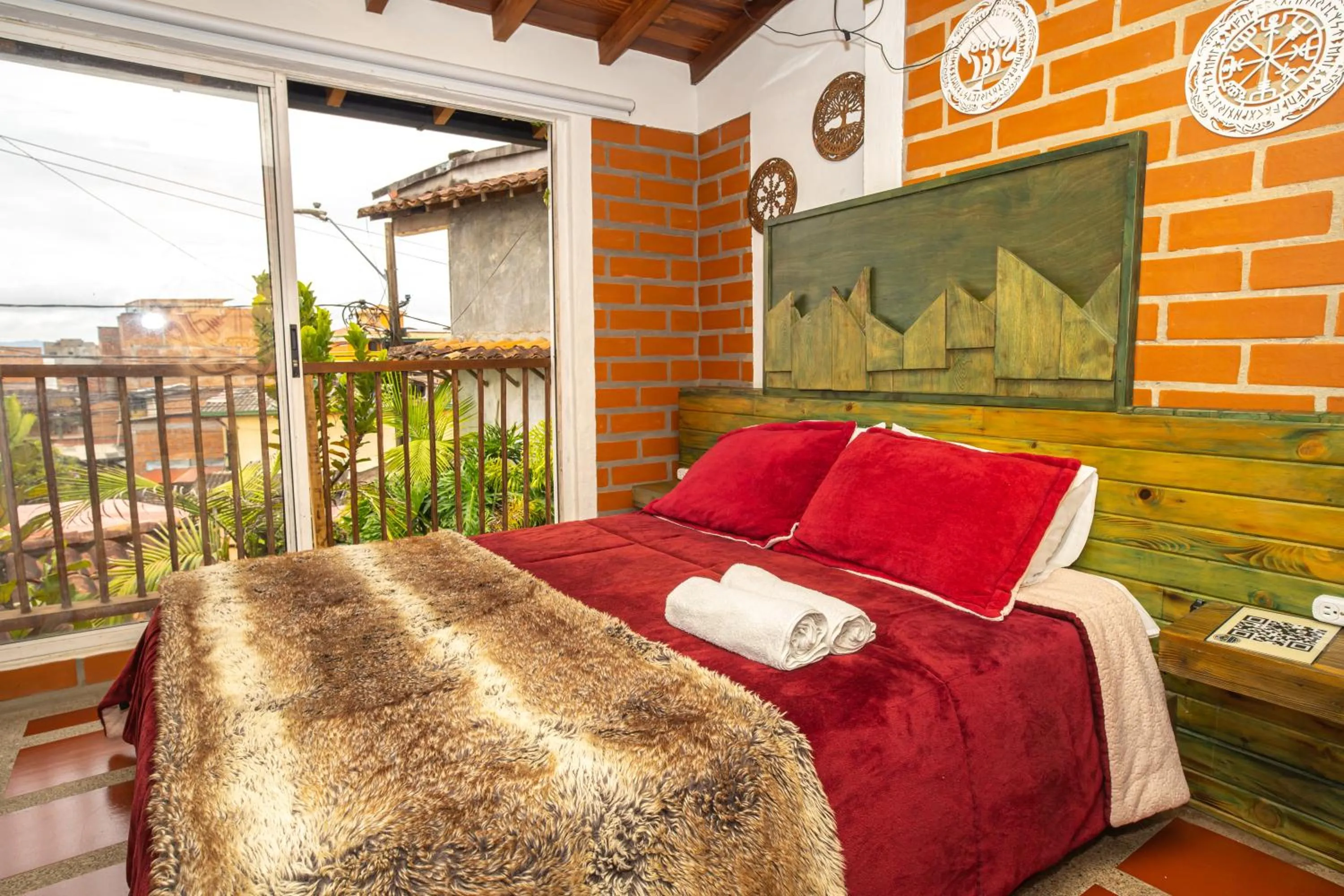 Bed in Hotel Spa Bliss Guatape