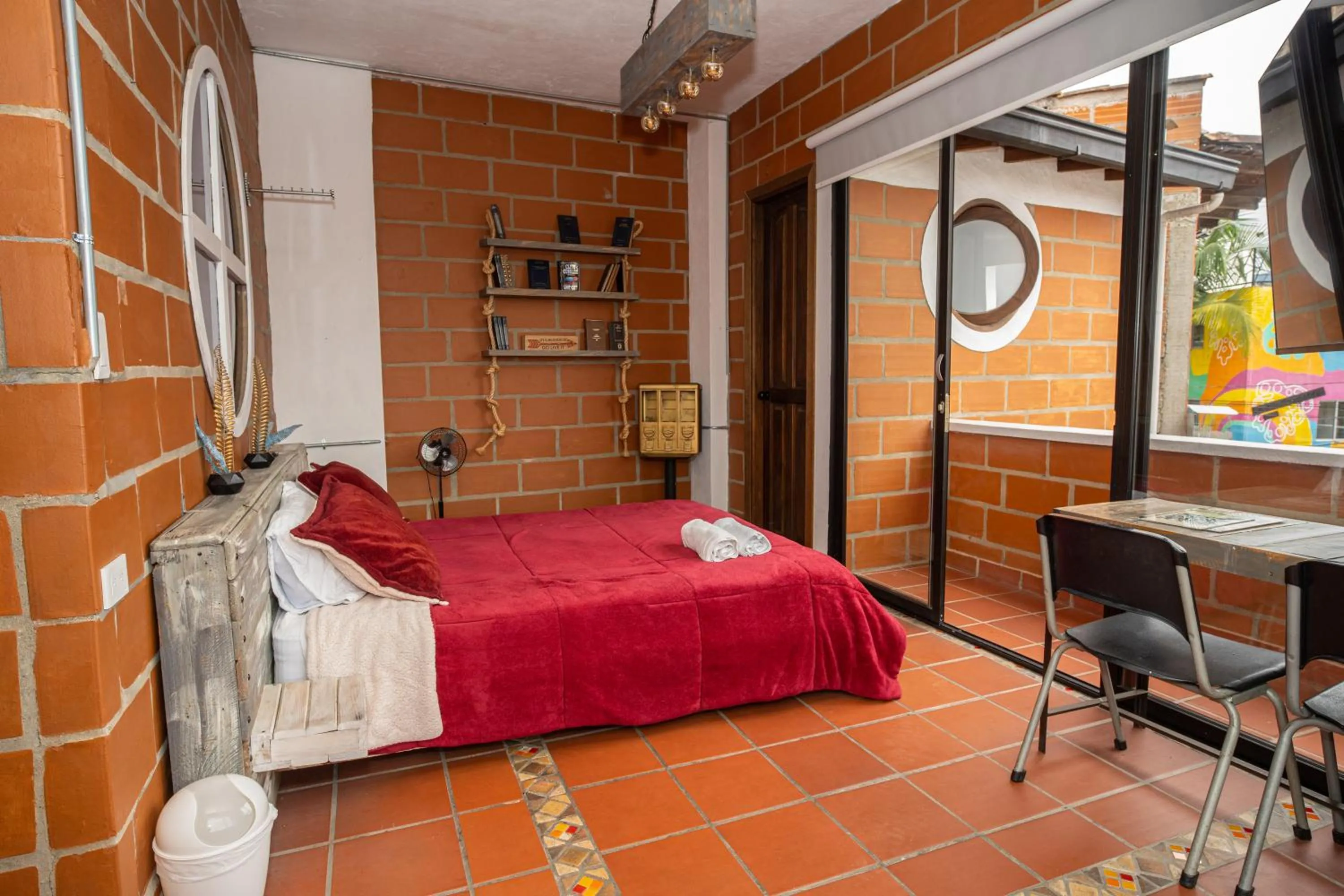 Bed in Hotel Spa Bliss Guatape