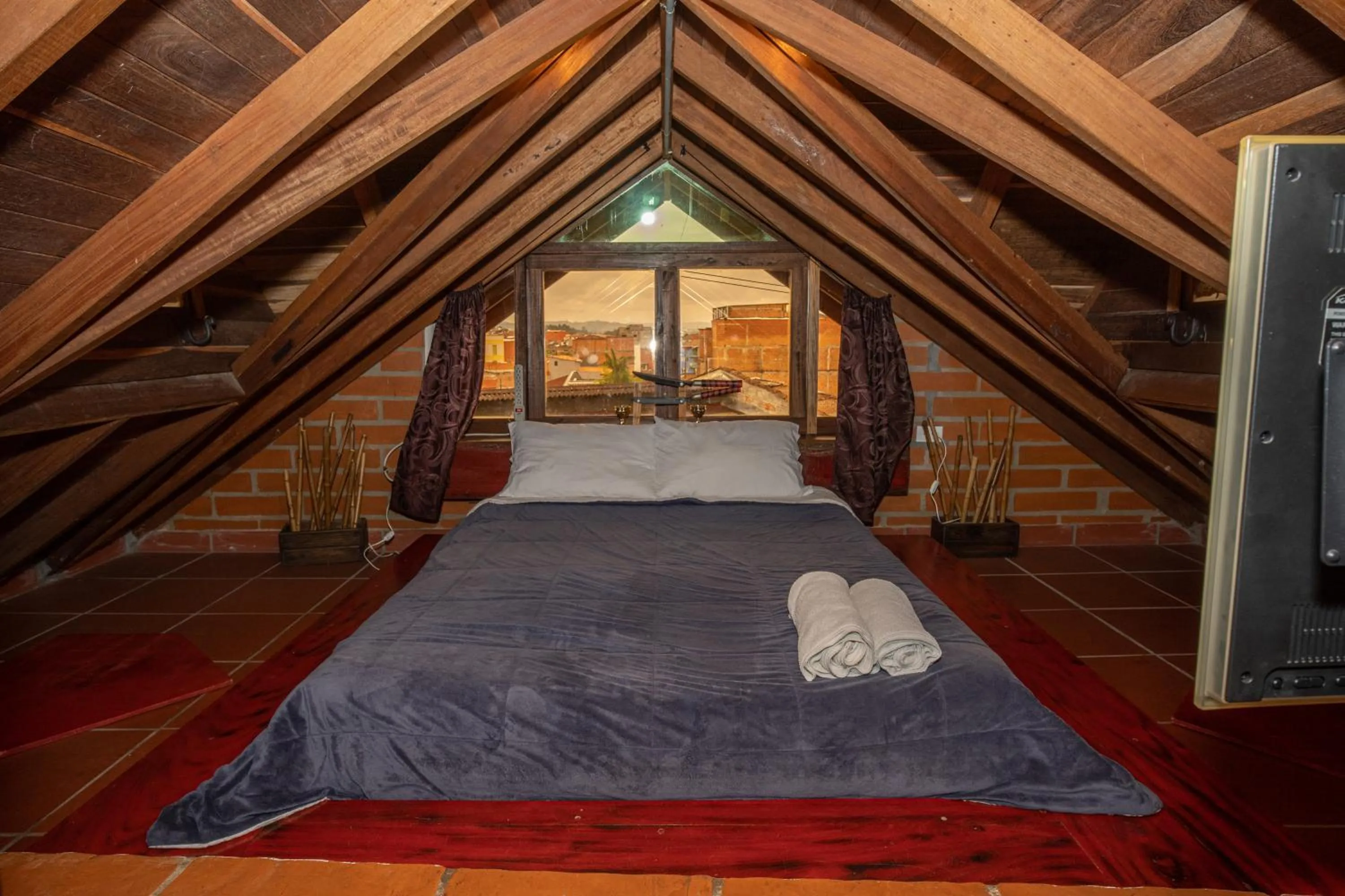 Bed in Hotel Spa Bliss Guatape