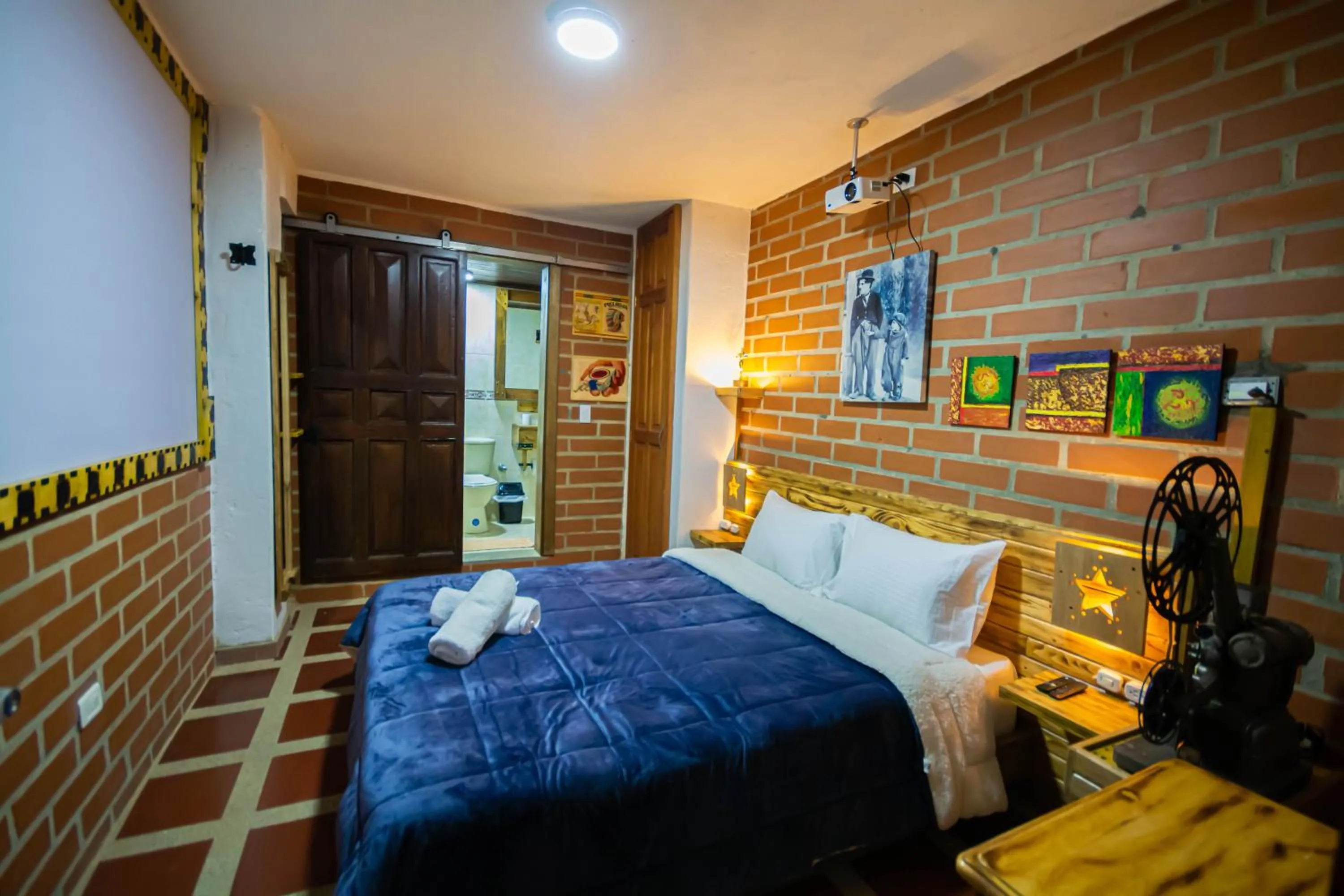 Bed in Hotel Spa Bliss Guatape