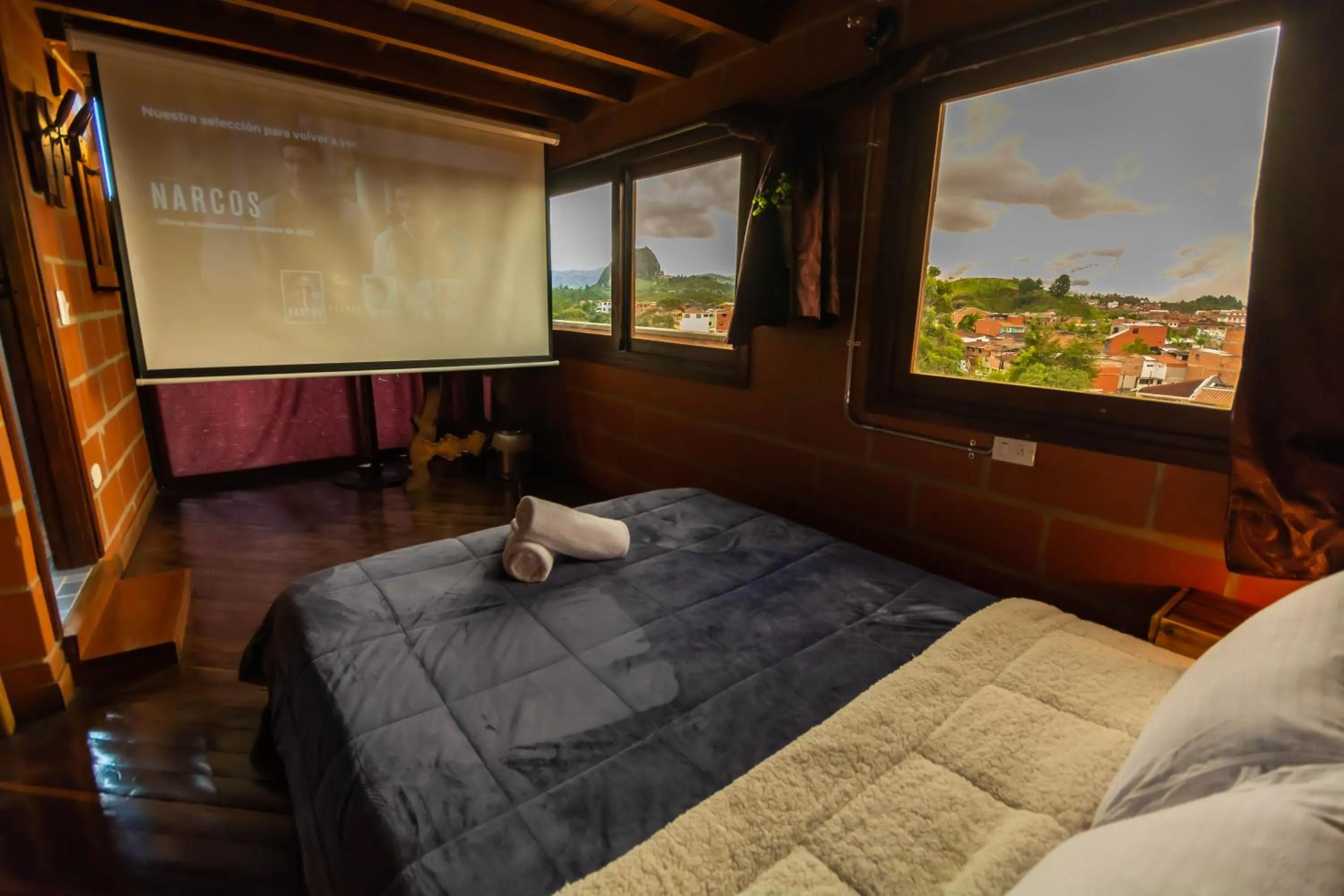 Bed in Hotel Spa Bliss Guatape