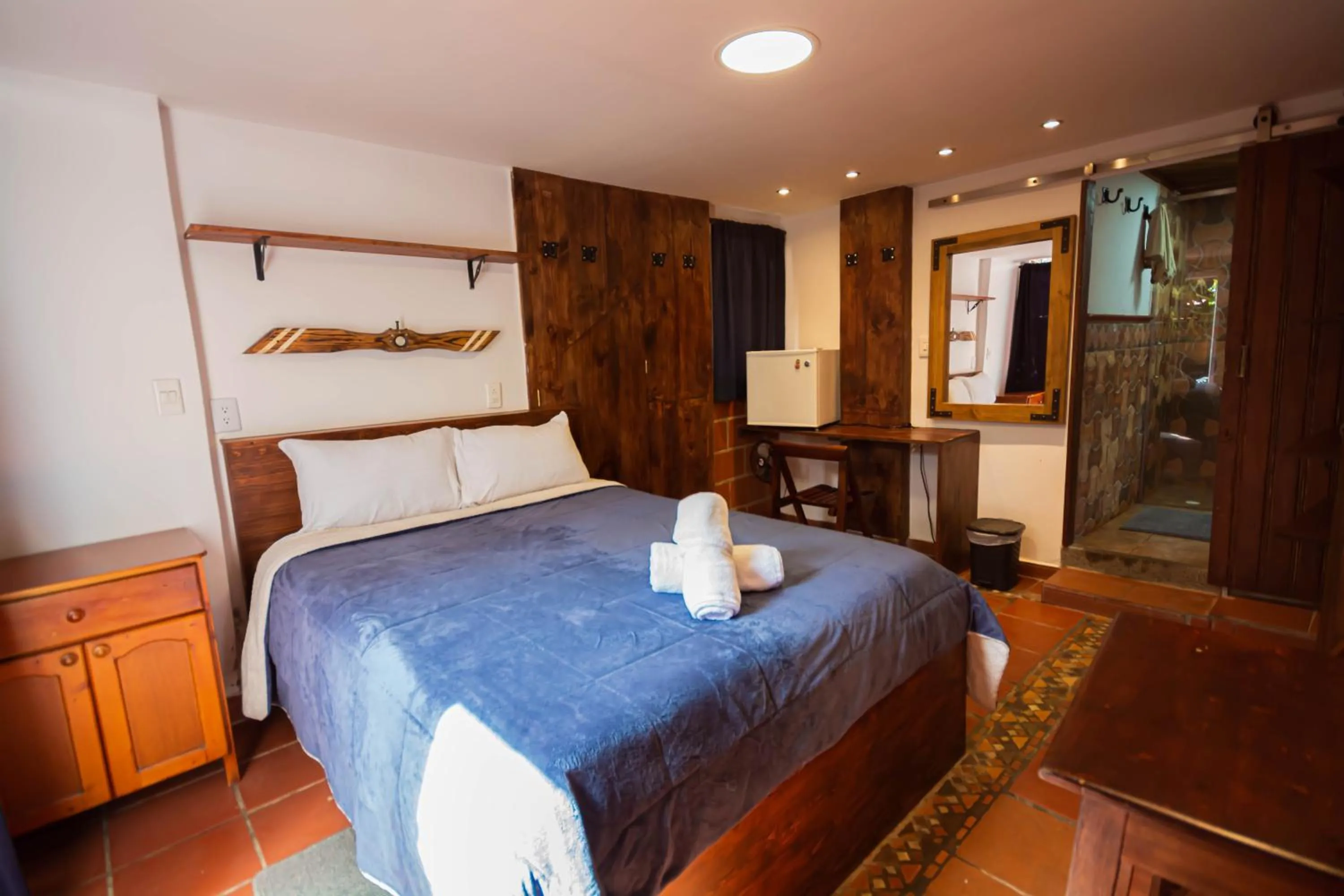 Bed in Hotel Spa Bliss Guatape