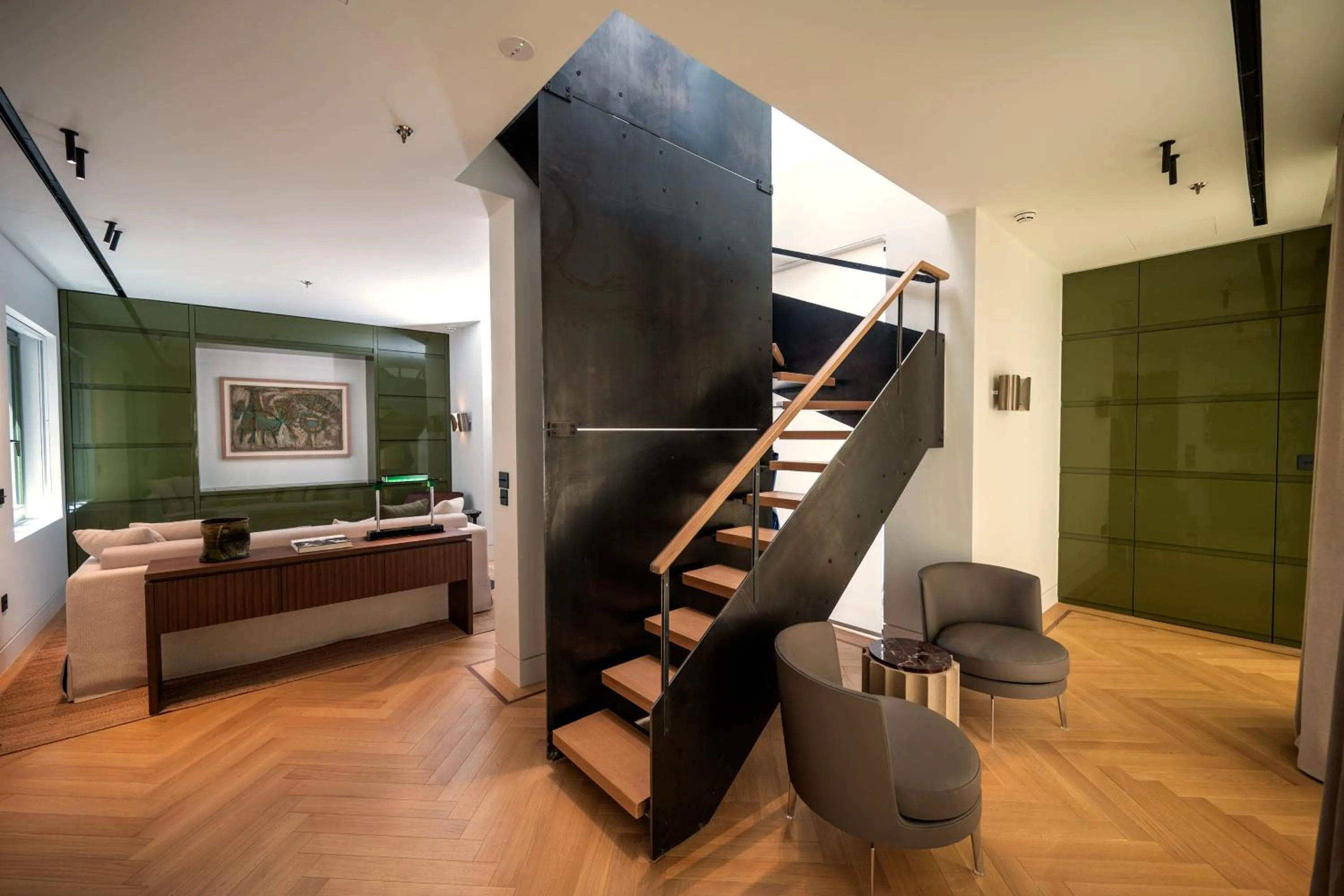 Living room, Bed in Athens Capital Suites-MGallery Collection