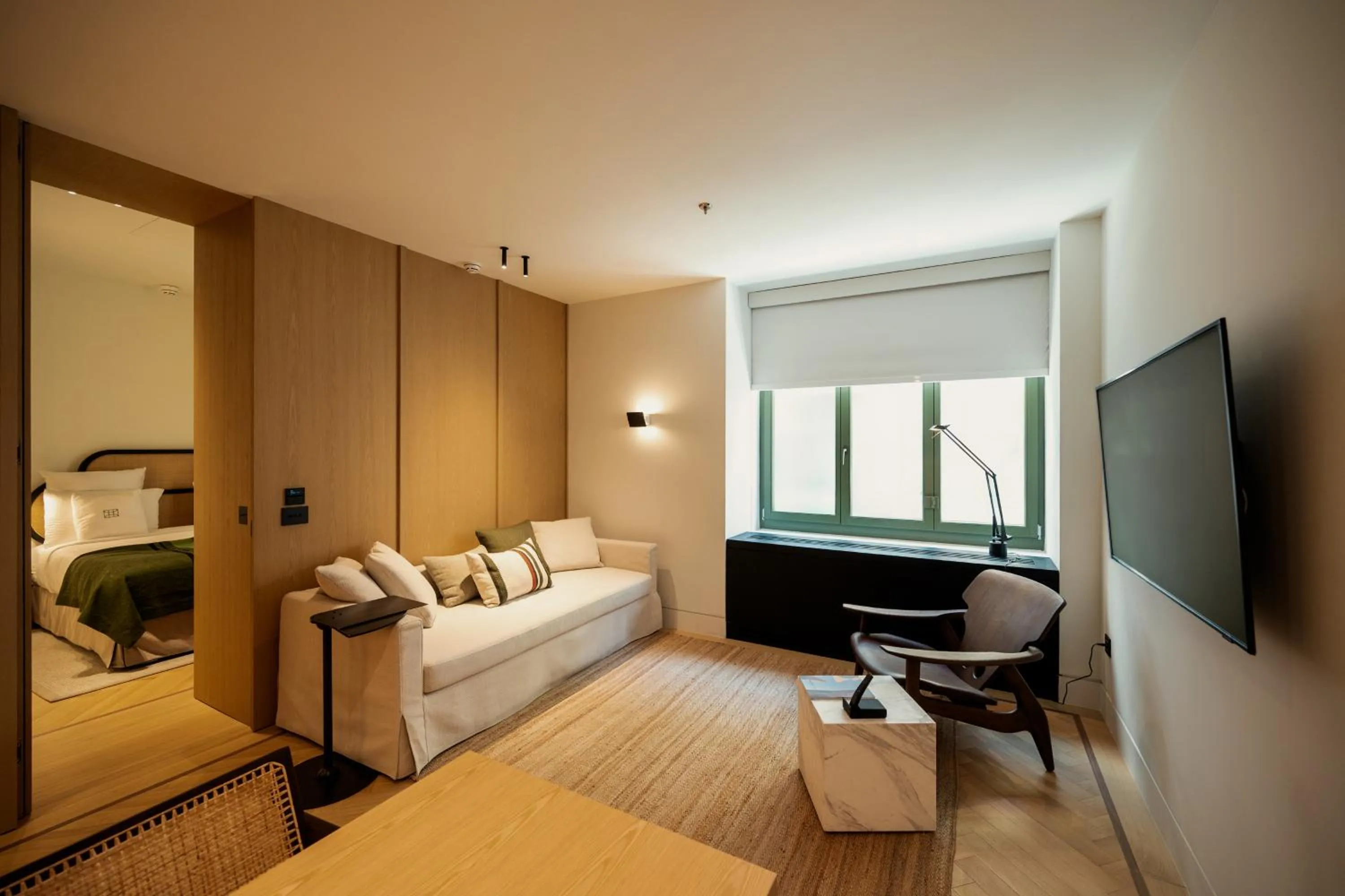 Living room, Bed in Athens Capital Suites-MGallery Collection