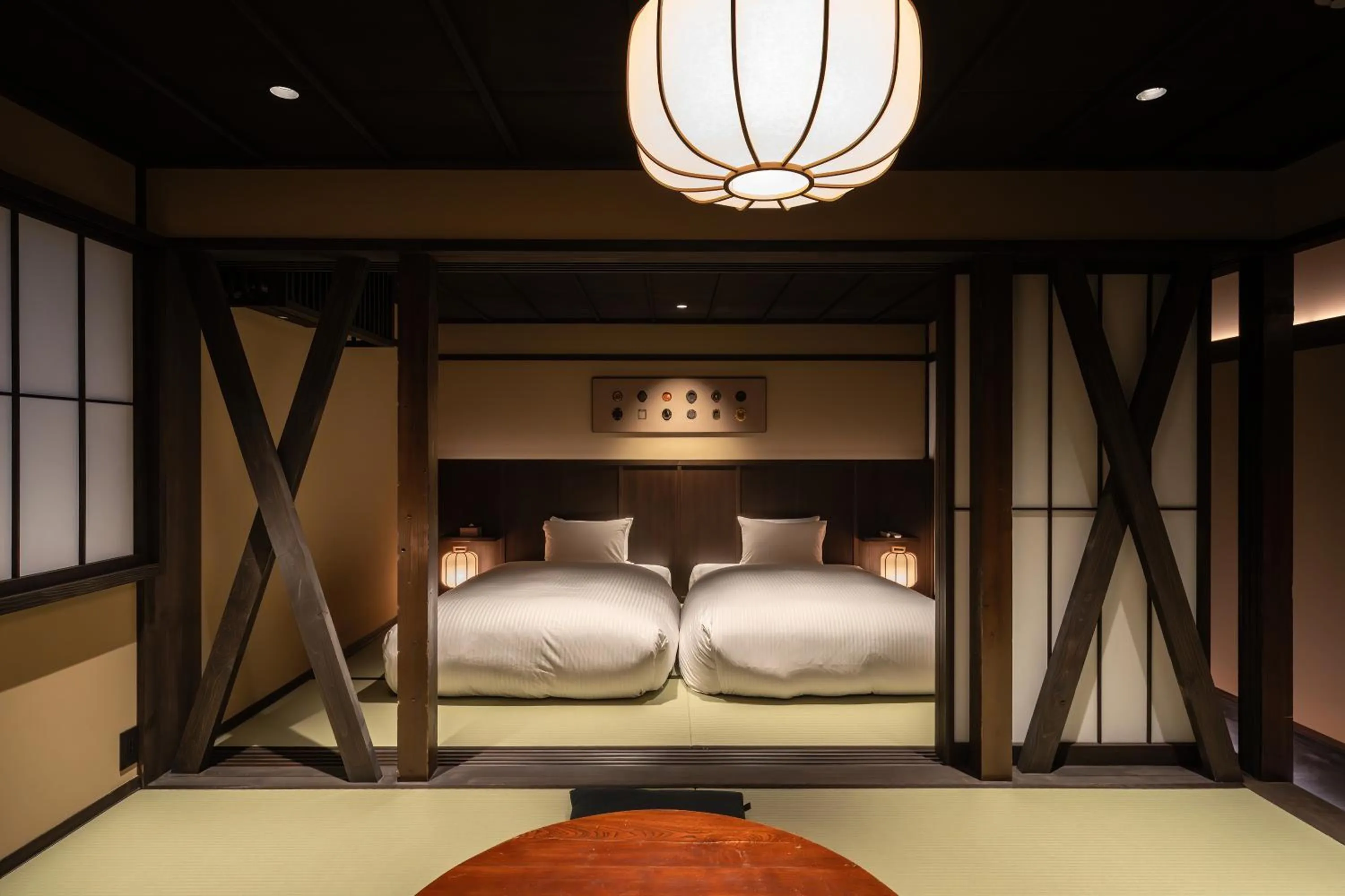 Bed in Nazuna Kyoto Higashi Honganji